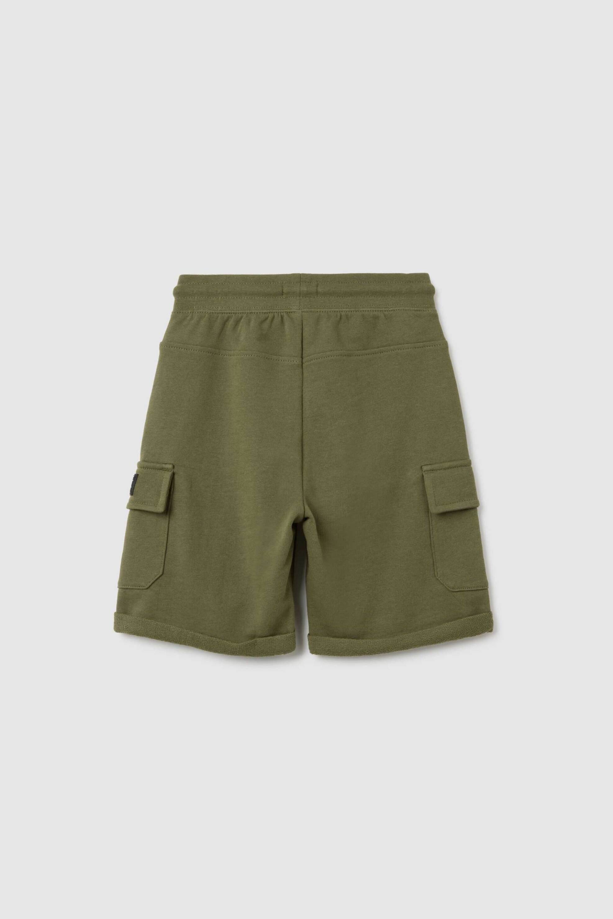 OVS παιδική βερμούδα cargo με ελαστική μέση Regular Fit - 002400050 Πράσινο φωτογραφία