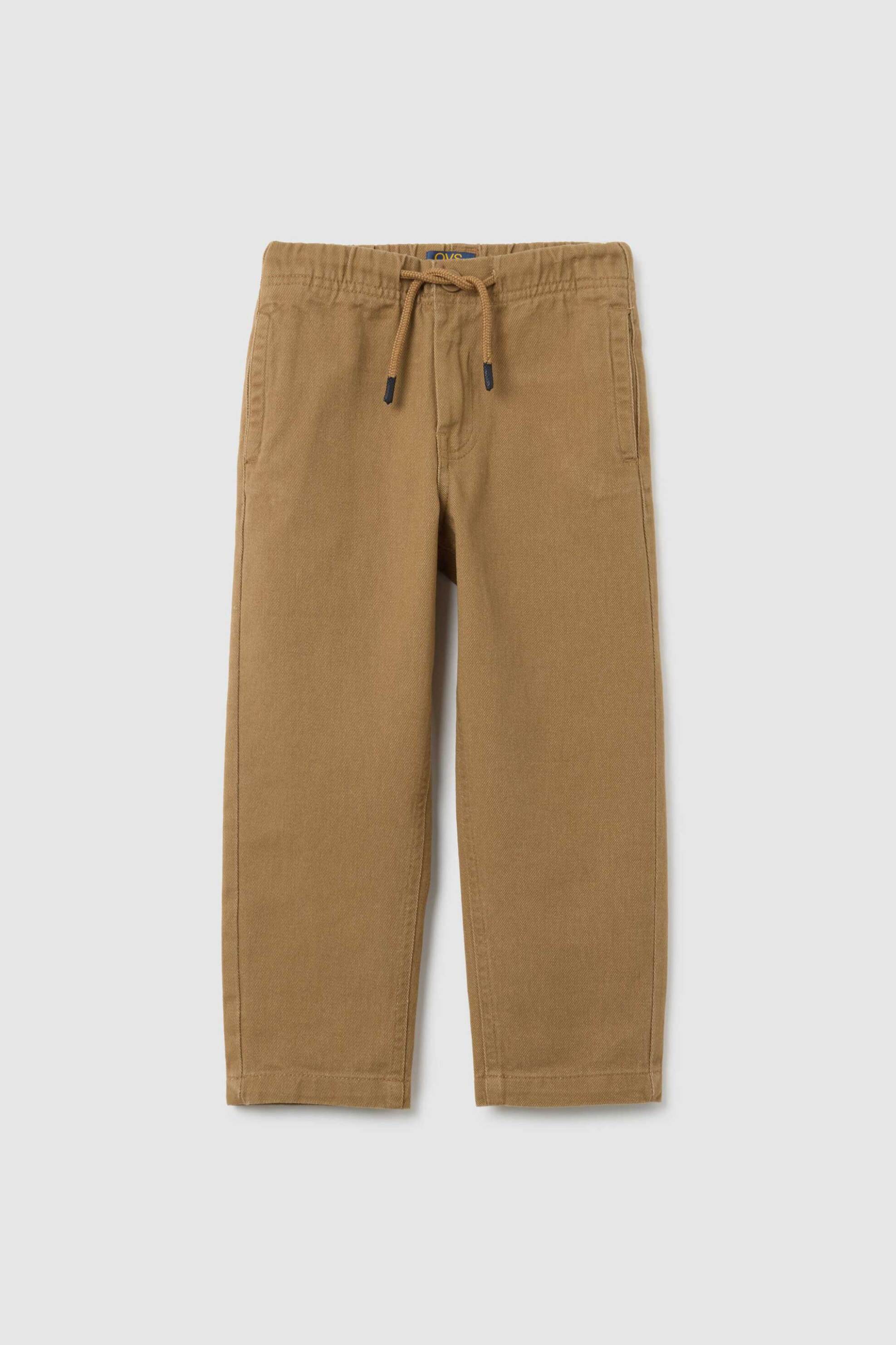 OVS KIDS OVS παιδικό παντελόνι με ελαστική μέση Regular Fit - 002401279 Καφέ Ανοιχτό