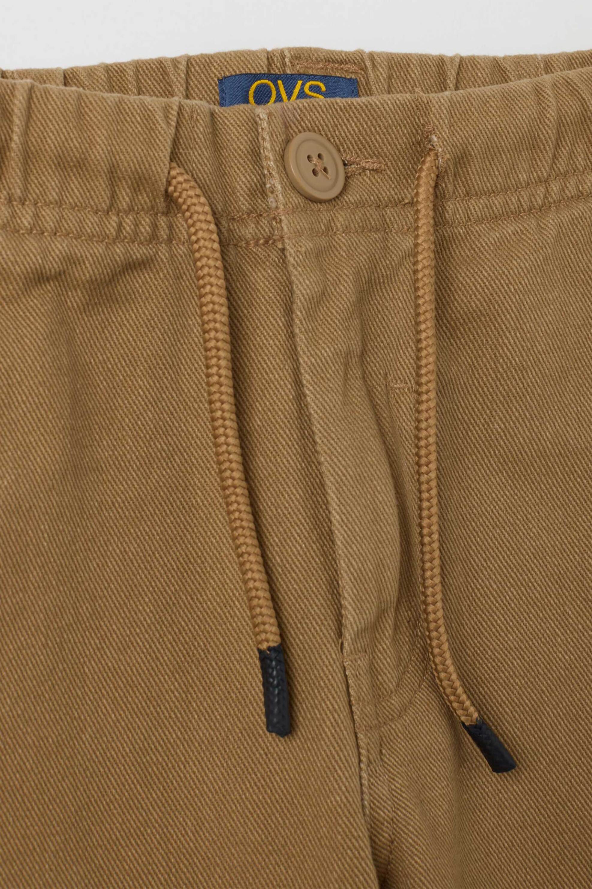 OVS παιδικό παντελόνι με ελαστική μέση Regular Fit - 002401279 Καφέ Ανοιχτό φωτογραφία