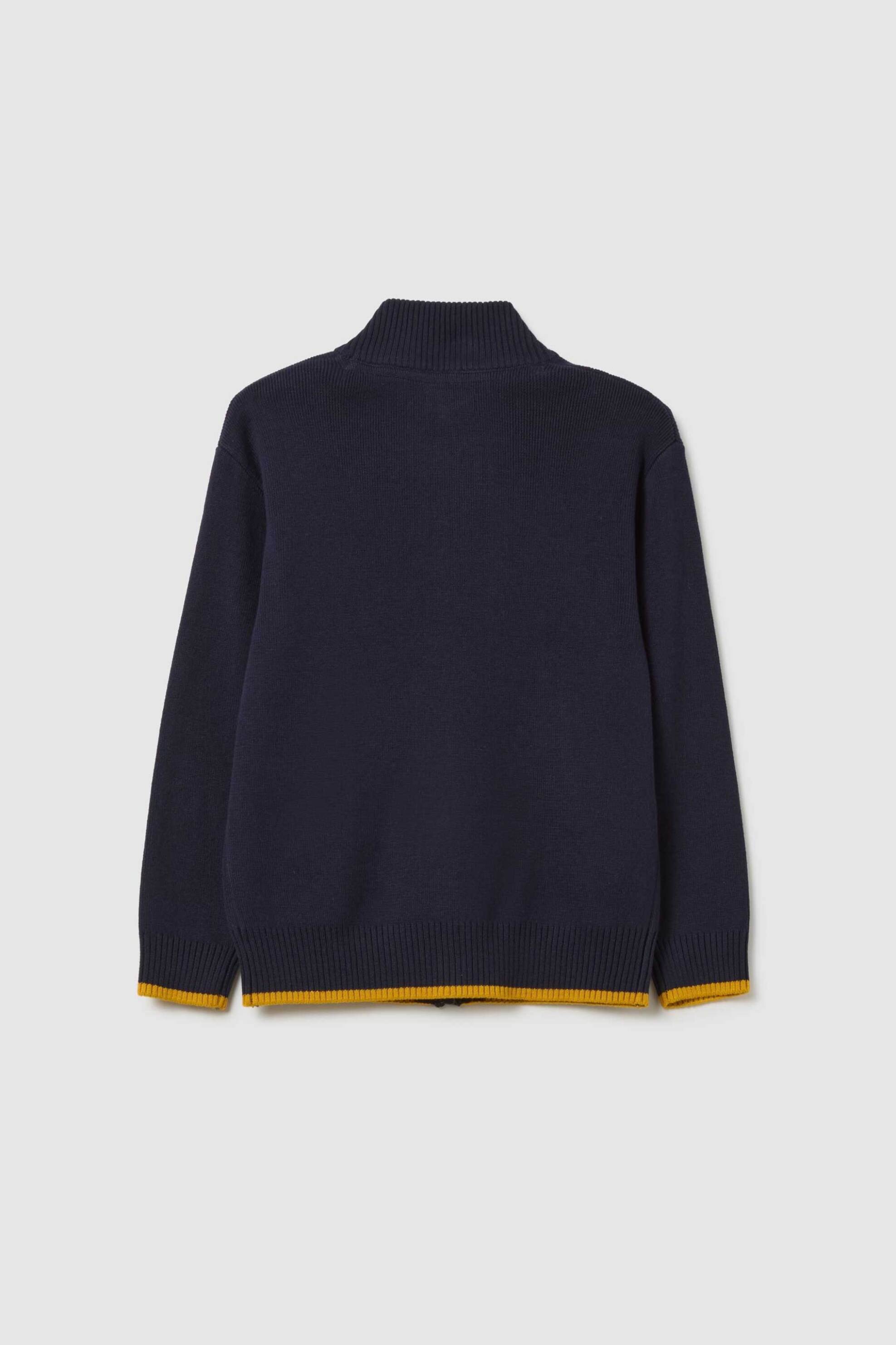 OVS παιδική πλεκτή ζακέτα μονόχρωμη Regular Fit - 002415404 Μπλε φωτογραφία