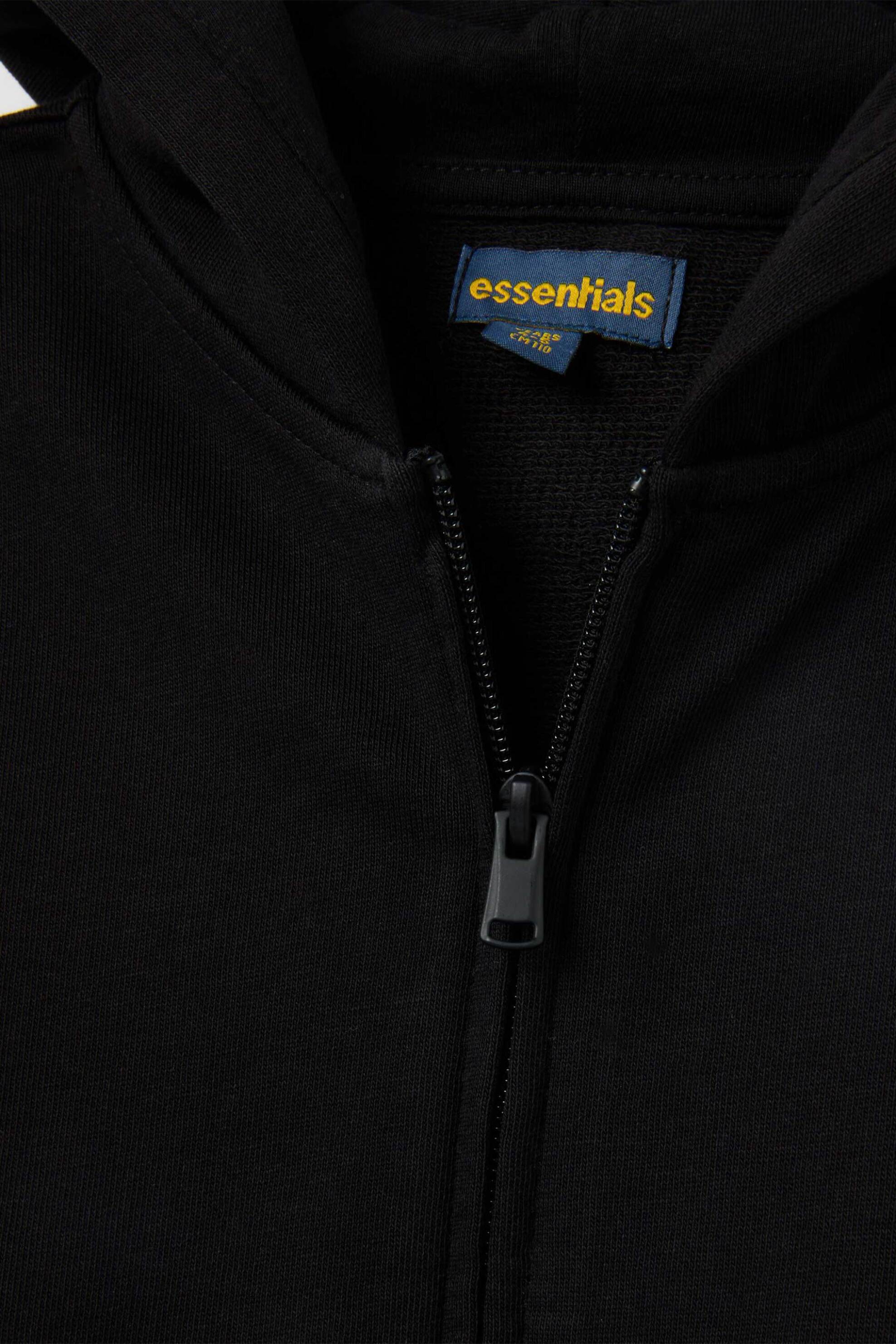 OVS παιδική ζακέτα φούτερ μονόχρωμη Regular Fit - 002445583 Μαύρο φωτογραφία