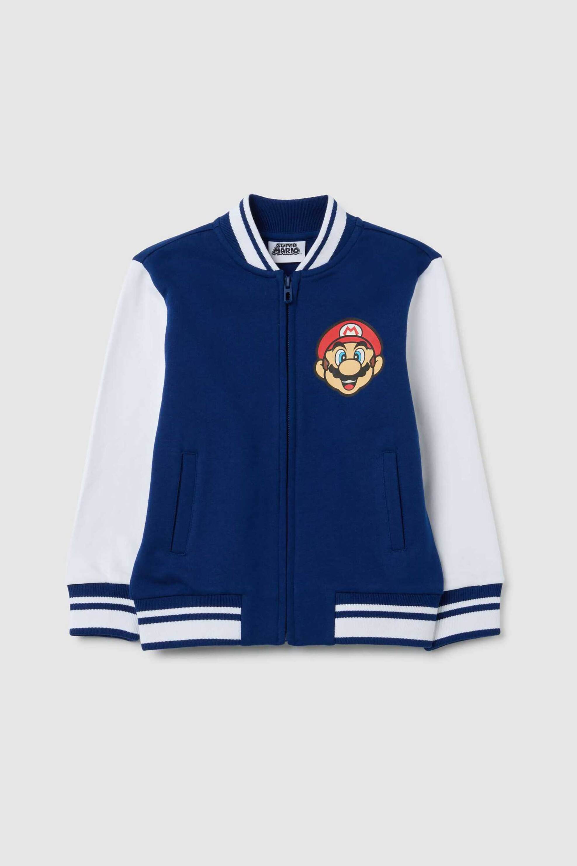 OVS KIDS OVS παιδική ζακέτα φούτερ με print "Super Mario" Regular Fit - 002448487 Μπλε