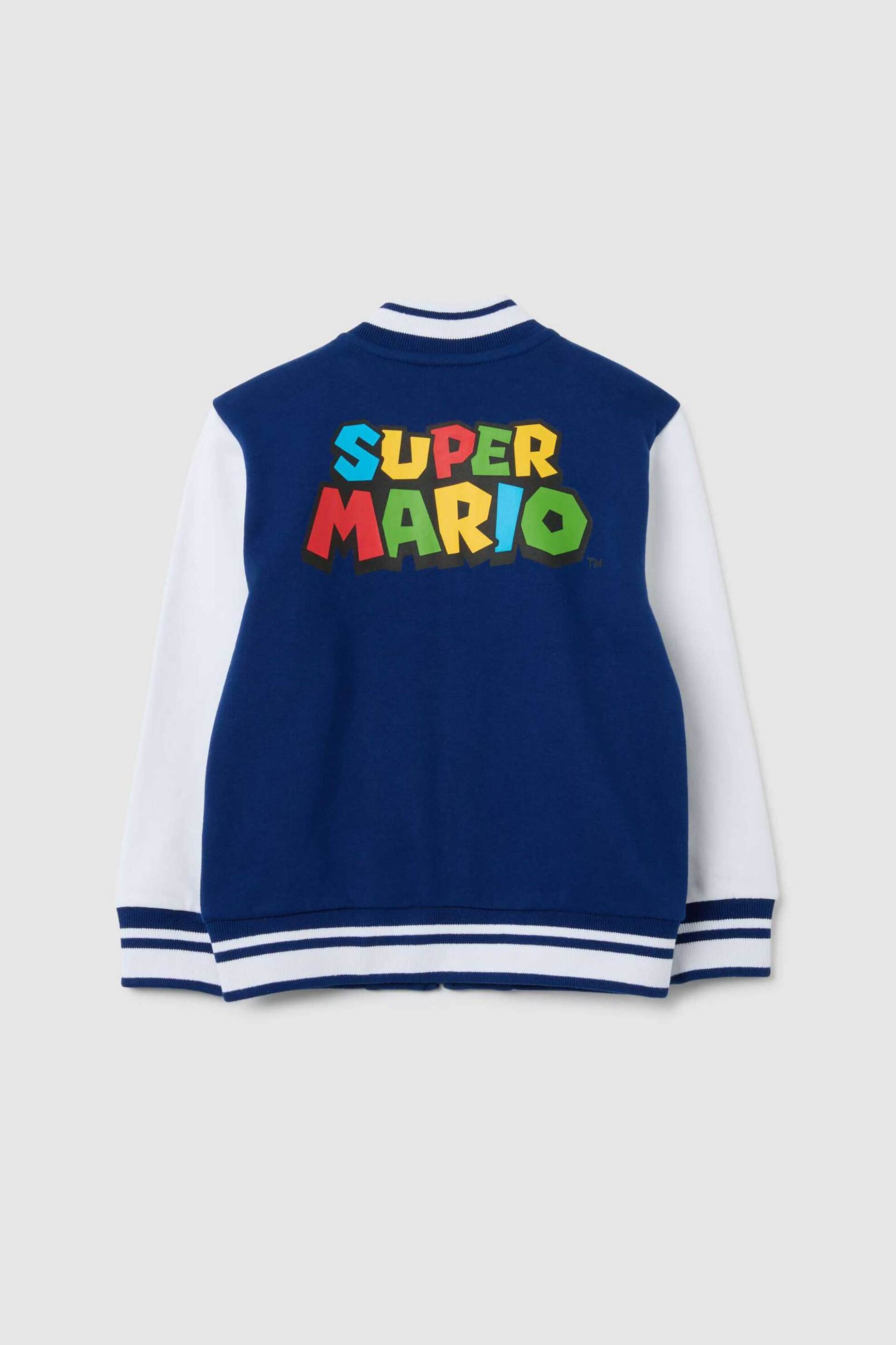 OVS παιδική ζακέτα φούτερ με print "Super Mario" Regular Fit - 002448487 Μπλε φωτογραφία