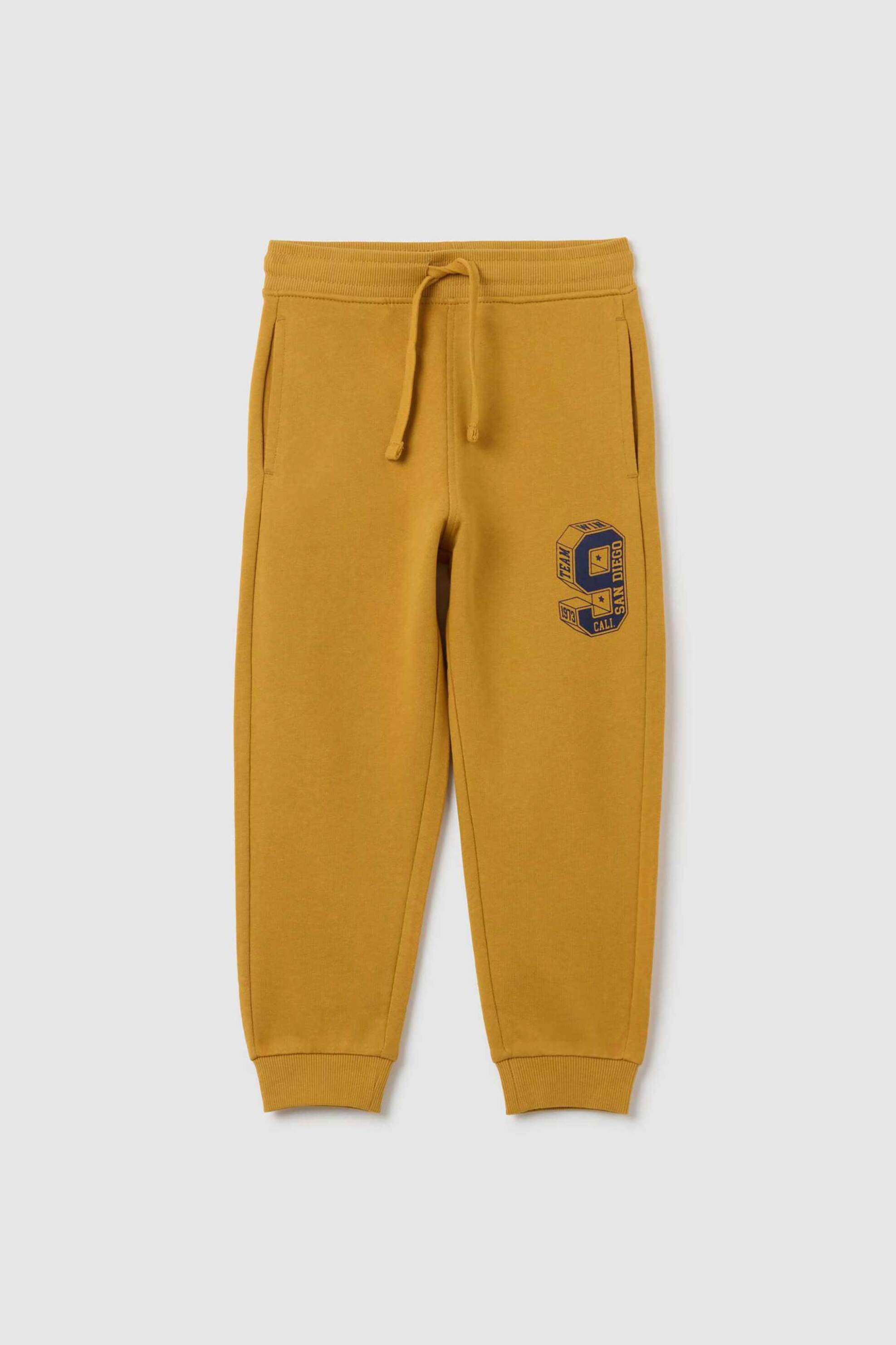 OVS KIDS OVS παιδικό παντελόνι φόρμας με print Regular Fit - 002448634 Μουσταρδί