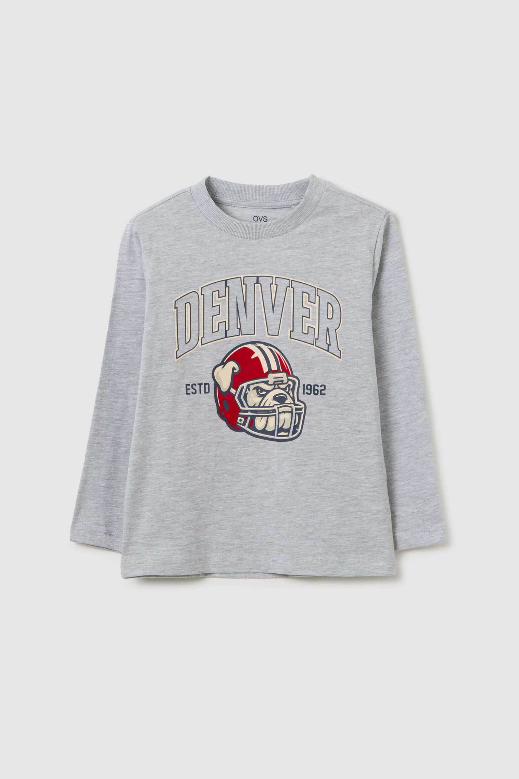 OVS KIDS OVS παιδική μπλούζα με print - 002448689 Γκρι