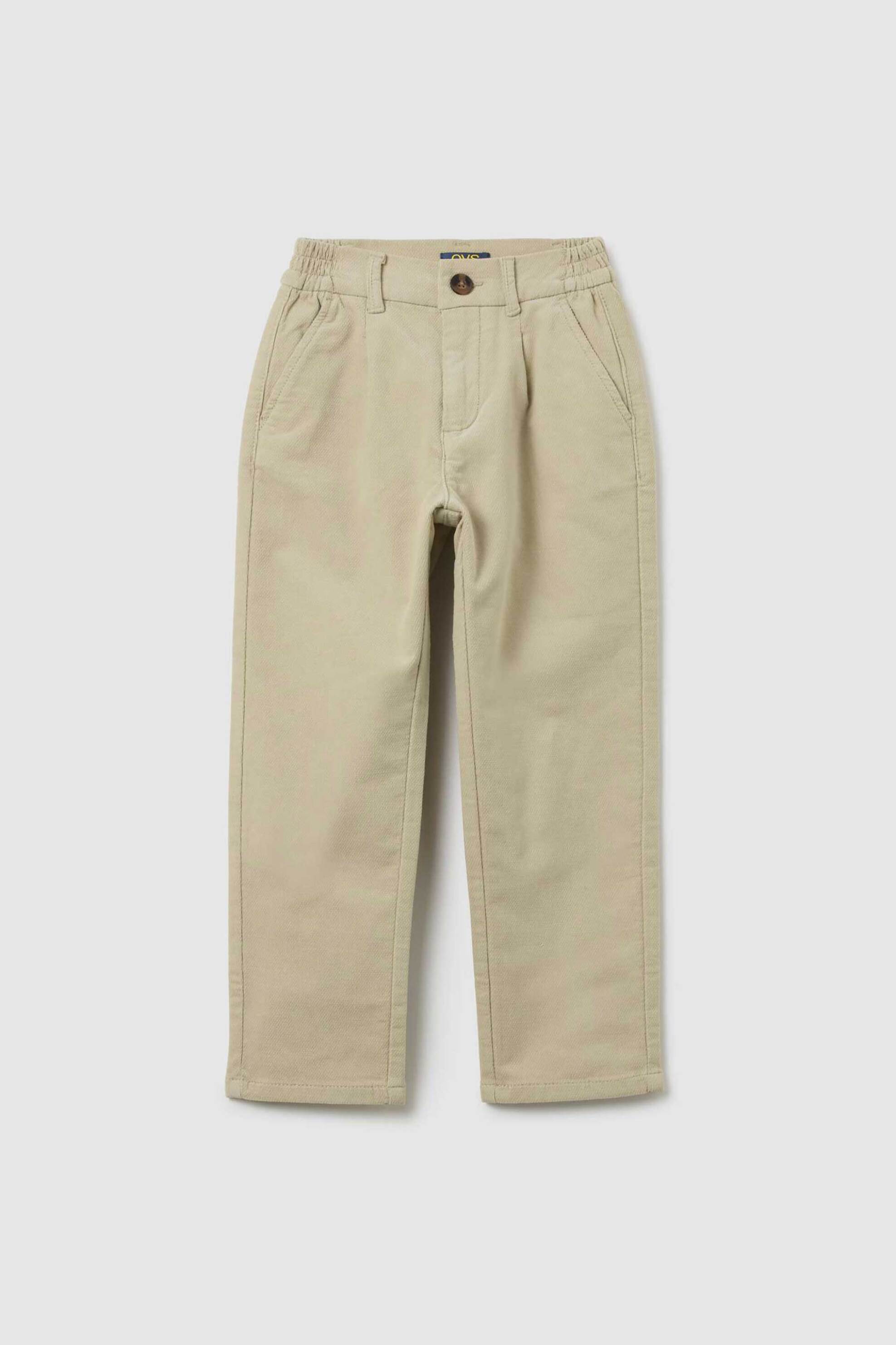 OVS παιδικό παντελόνι με ελαστική μέση Regular Fit - 002455904 Μπεζ