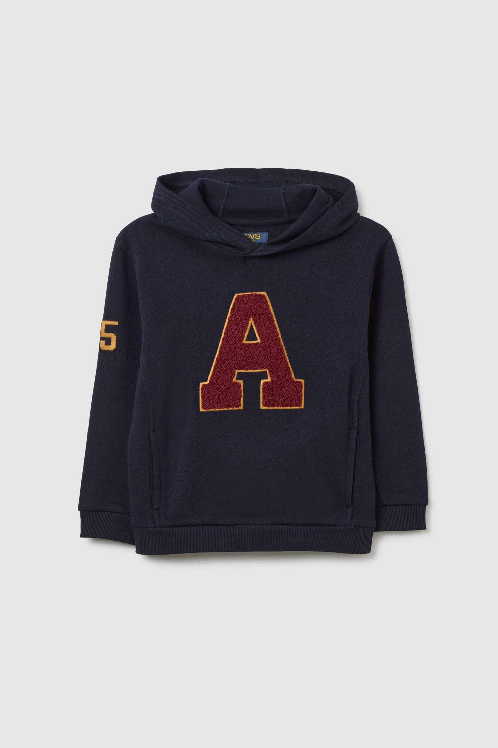 OVS παιδική μπλούζα φούτερ με print Regular Fit - 002463516 Σκούρο Μπλε