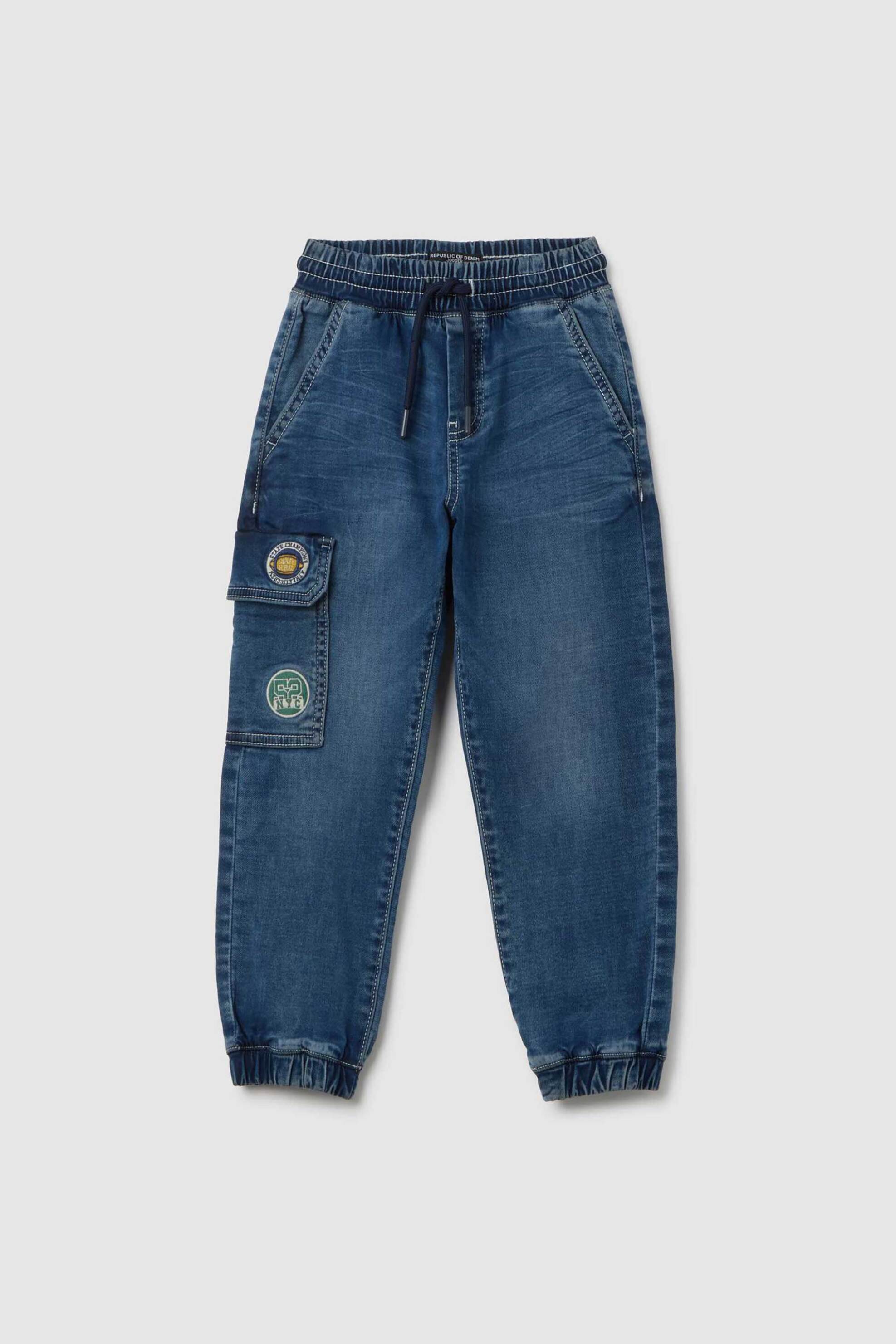 OVS παιδικό τζιν παντελόνι με ελαστική μέση Relaxed Fit - 002401895 Denim Blue