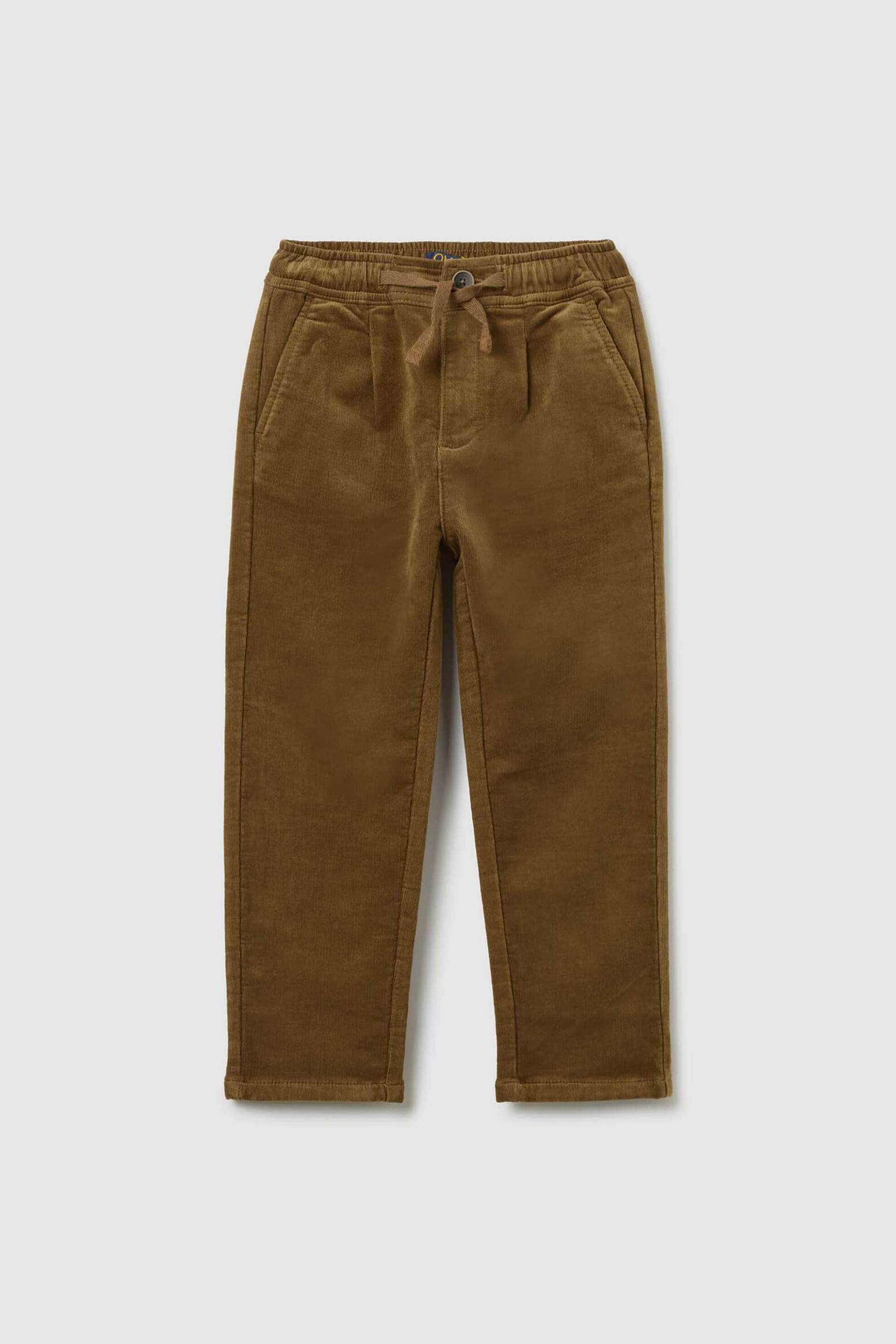 OVS παιδικό παντελόνι με ελαστική μέση Regular Fit - 002455911 Καφέ