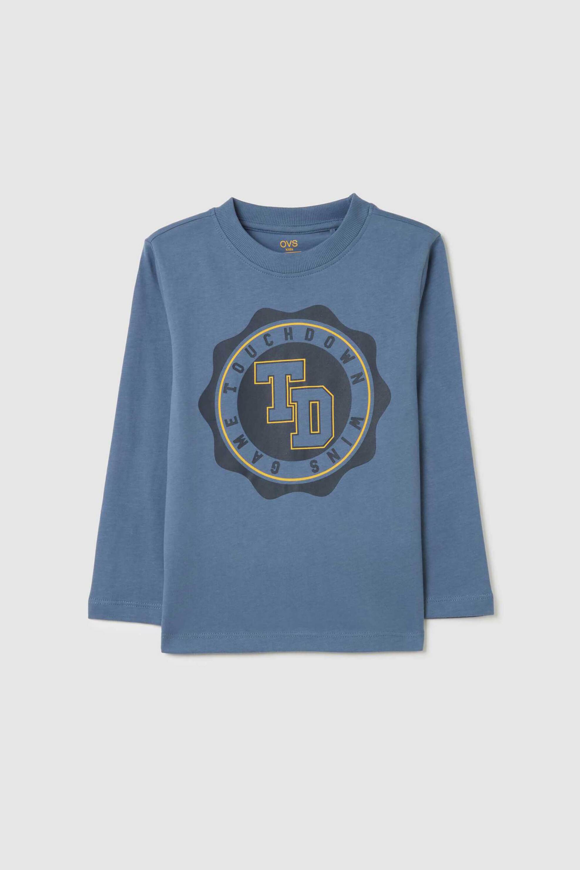 OVS παιδική μπλούζα με print Regular Fit - 002480226 Μπλε