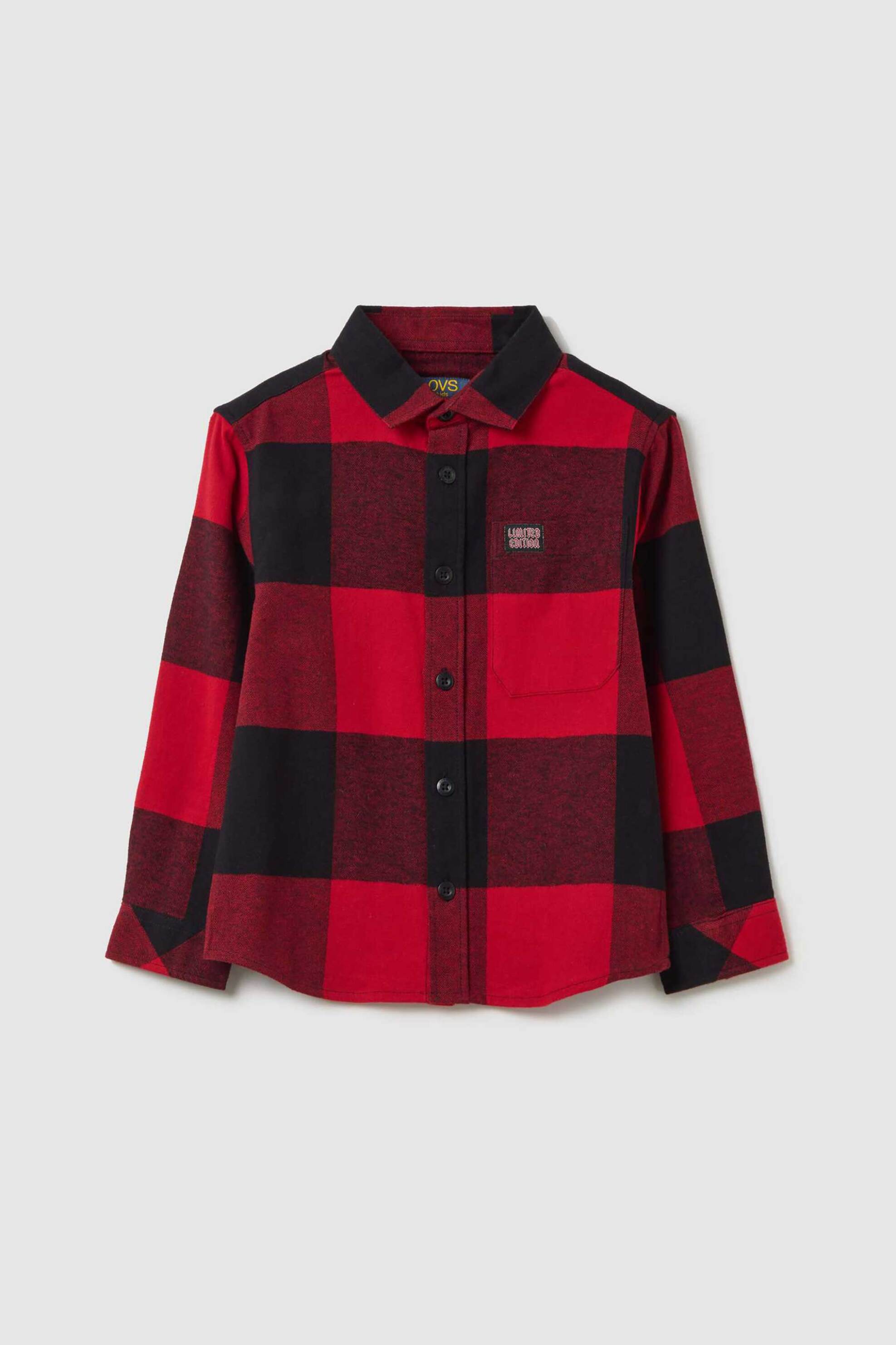 OVS παιδικό πουκάμισο καρό σχέδιο - 002445610 Κόκκινο