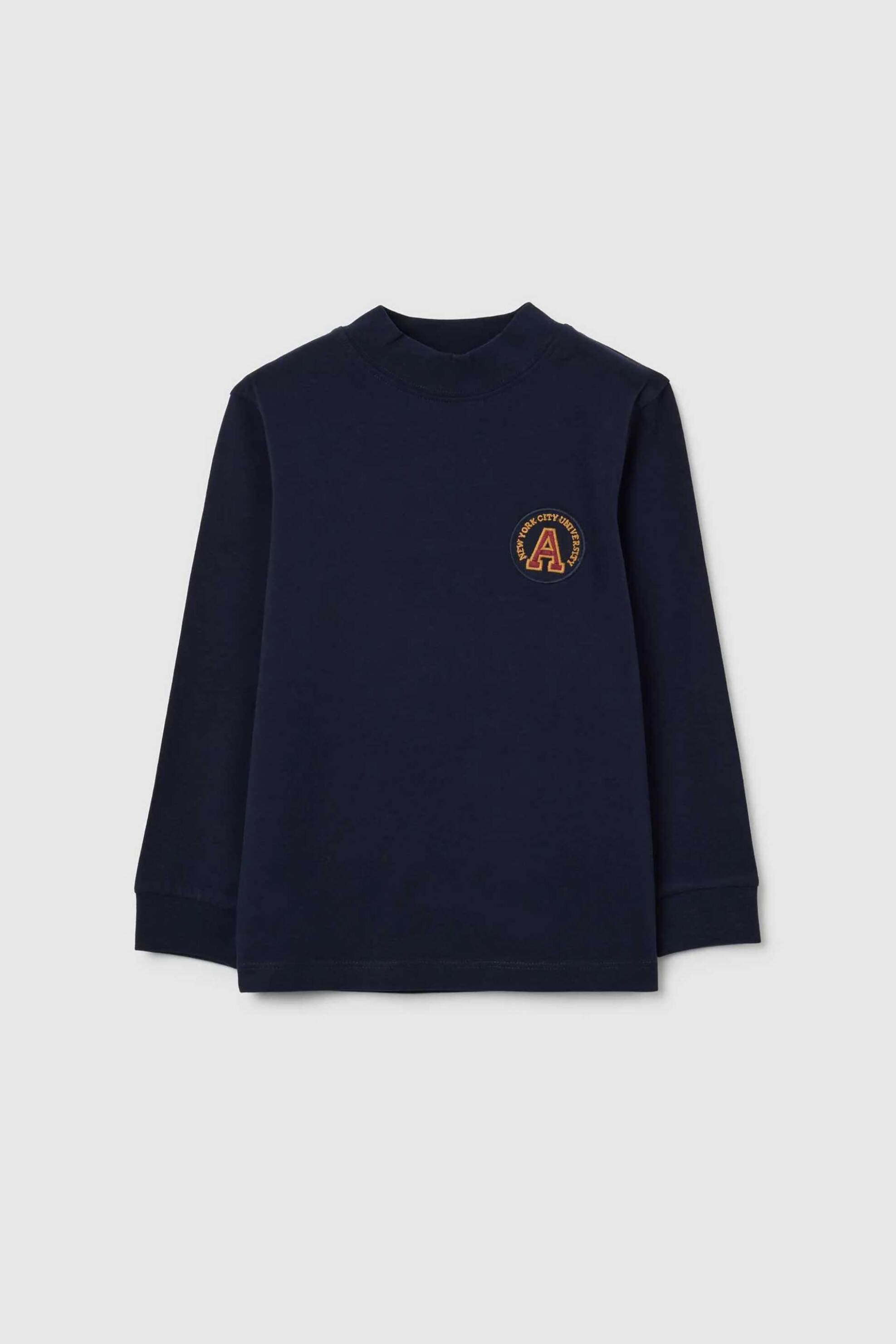 OVS παιδική μπλούζα με print Regular Fit - 002463478 Σκούρο Μπλε