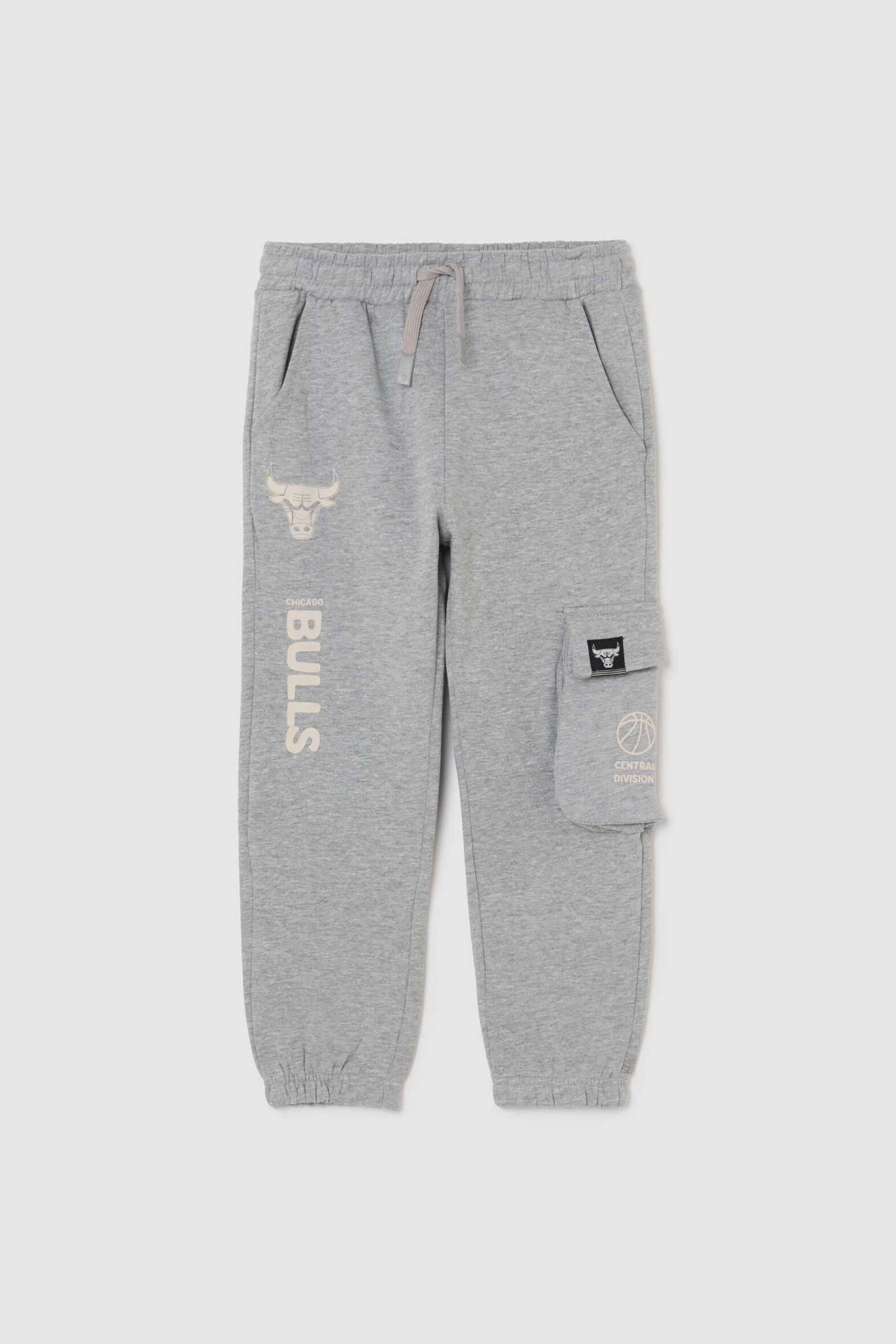 OVS παιδικό παντελόνι φόρμας με ελαστική μέση "Chicago" Relaxed Fit - 002463523 Γκρι