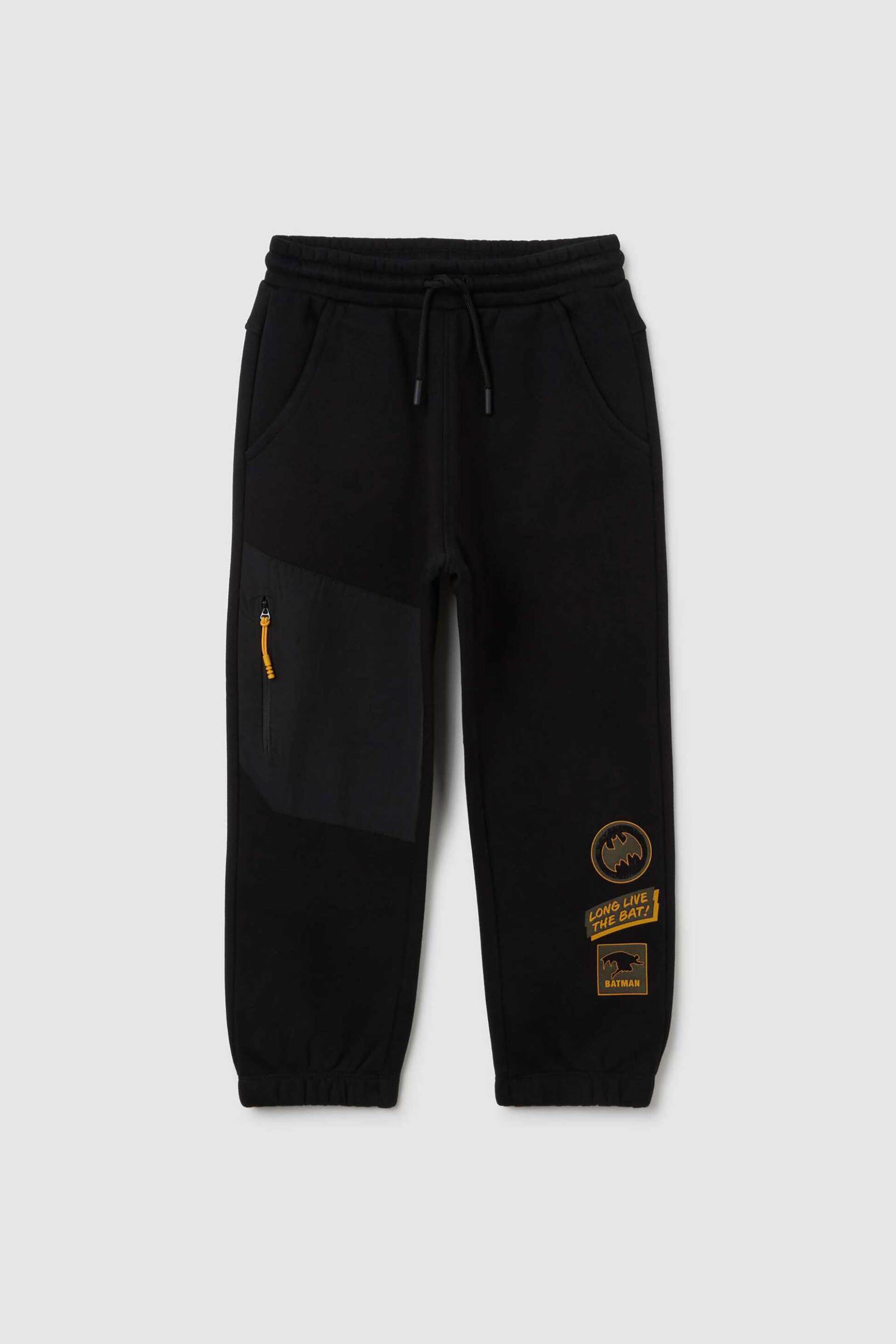 OVS παιδικό παντελόνι φόρμας με ελαστική μέση "Batman" Regular Fit - 002478135 Μαύρο