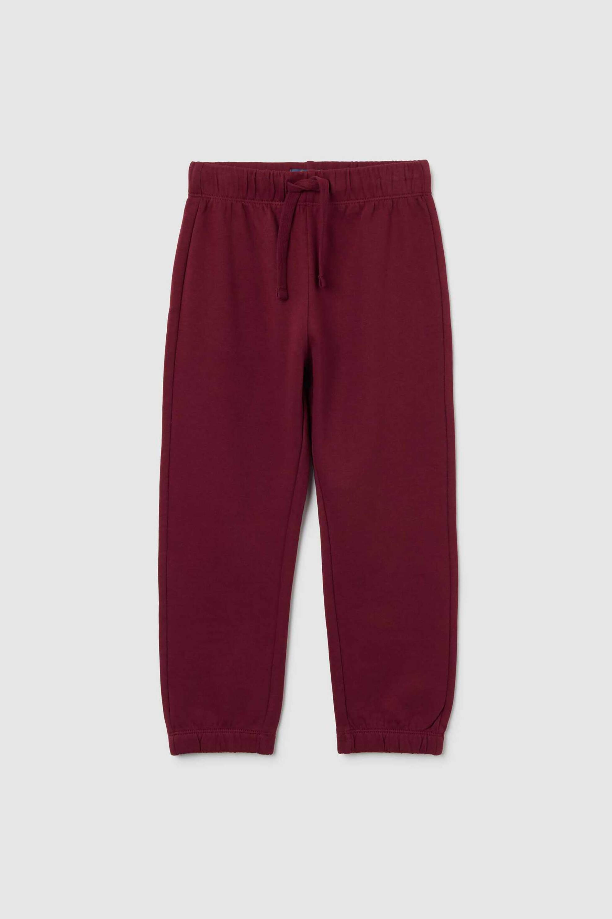 OVS παιδικό παντελόνι φόρμας με ελαστική μέση μονόχρωμο Regular Fit - 002476975 Μπορντό