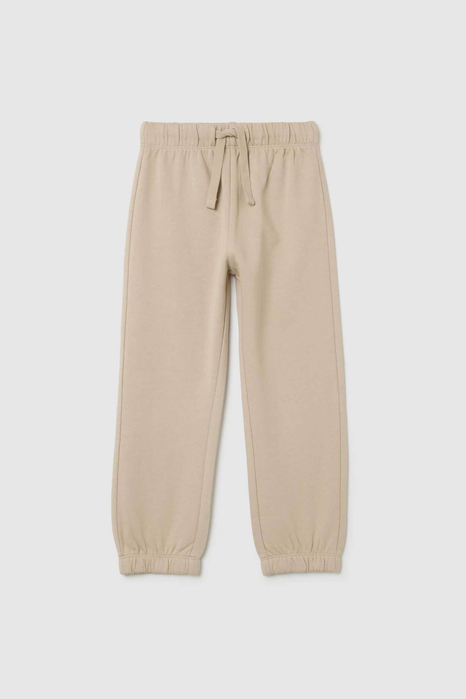 OVS παιδικό παντελόνι φόρμας με ελαστική μέση μονόχρωμο Regular Fit - 002476982 Μπεζ