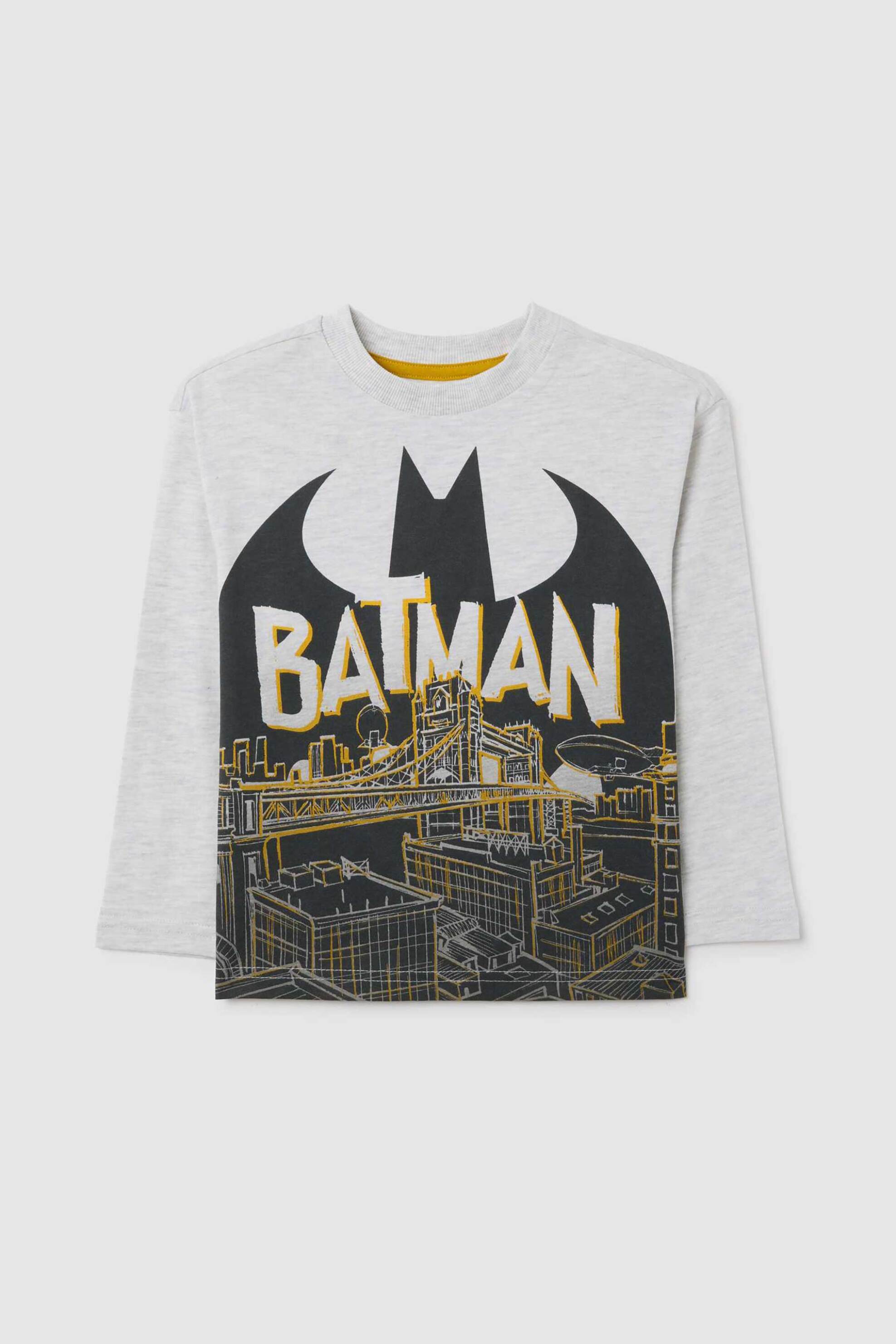 OVS παιδική μπλούζα με print "Batman" Regular Fit - 002478166 Γκρι