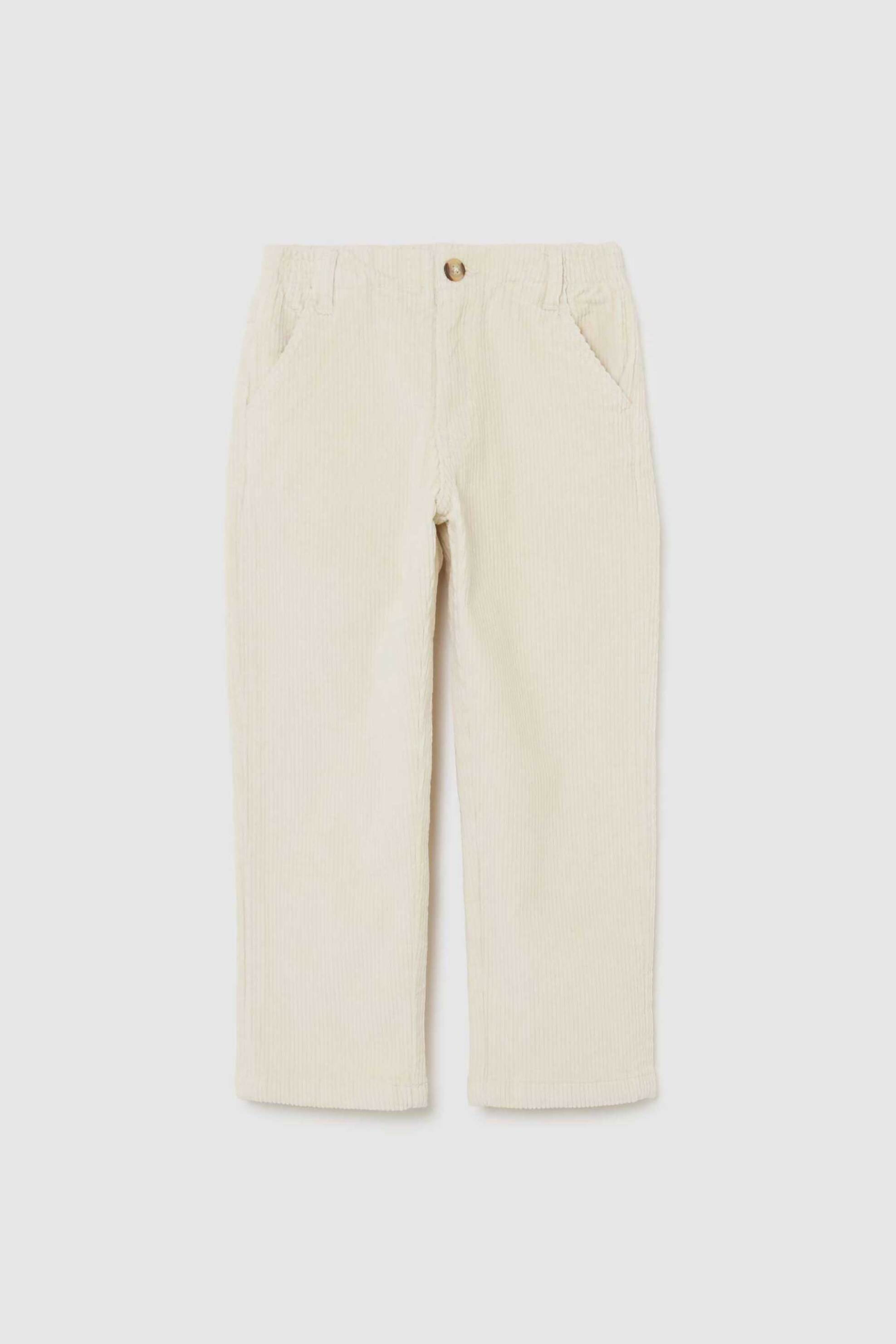 OVS παιδικό παντελόνι μονόχρωμο Regular Fit - 002480294 Εκρού