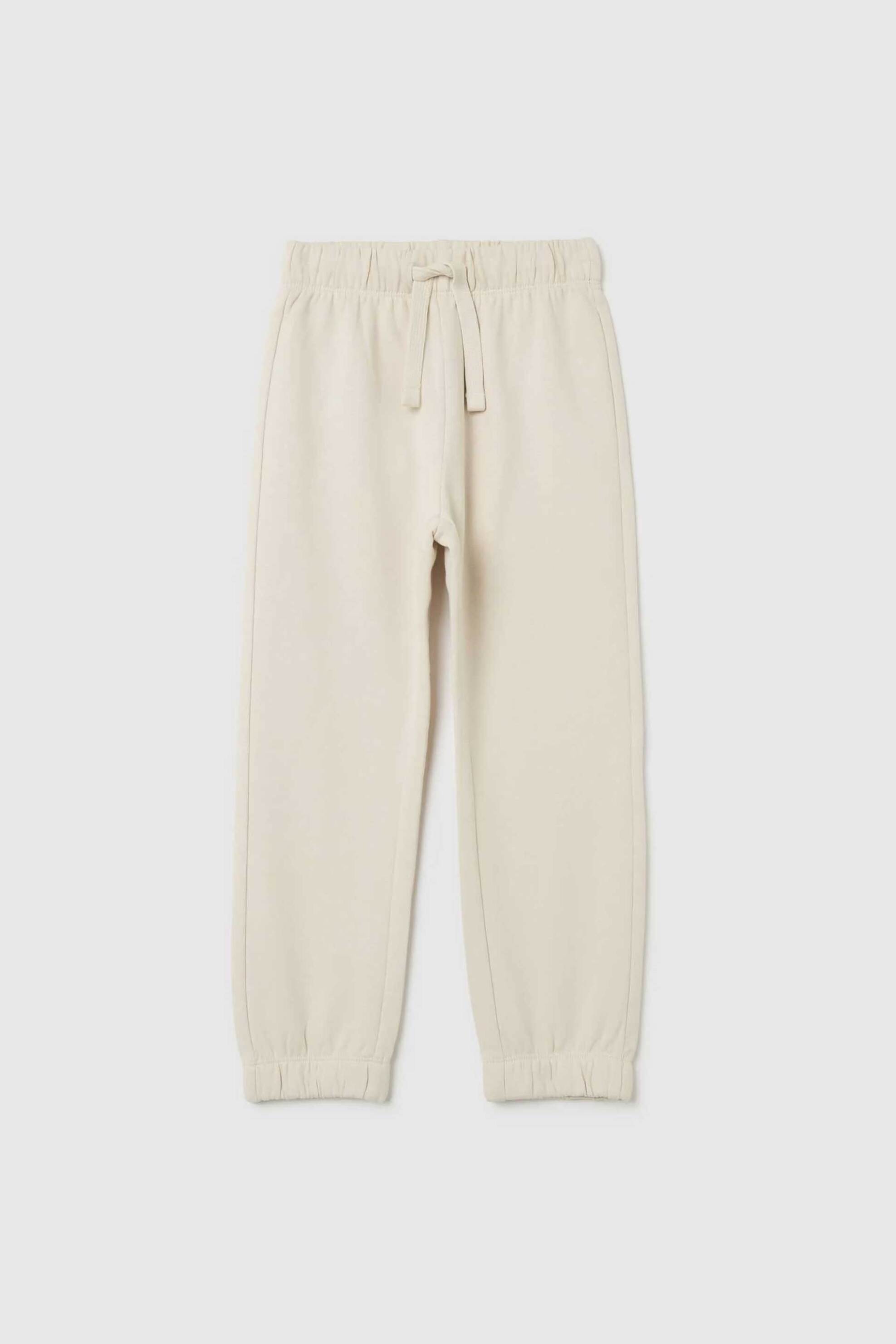 OVS παιδικό παντελόνι φόρμας με ελαστική μέση μονόχρωμο Regular Fit - 002481124 Εκρού