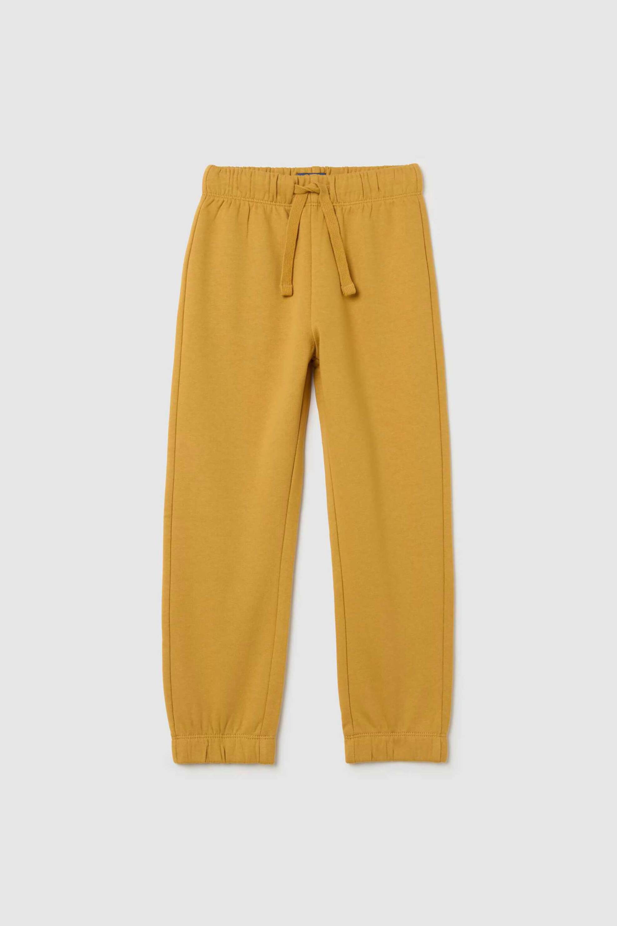 OVS παιδικό παντελόνι φόρμας με ελαστική μέση μονόχρωμο Regular Fit - 002481145 Μουσταρδί