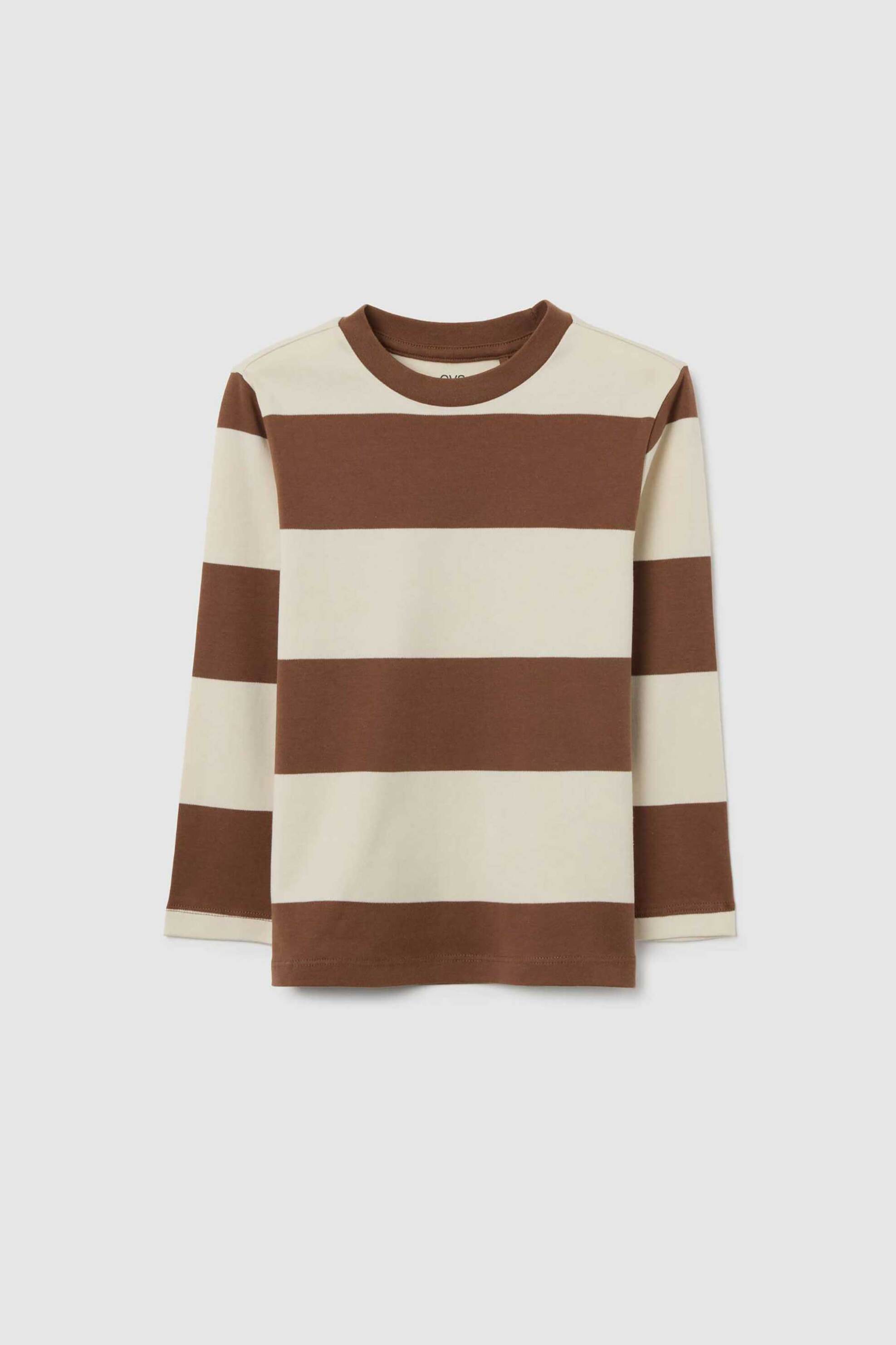 OVS παιδική μπλούζα με ριγέ σχέδιο Regular Fit - 002481201 Μπεζ