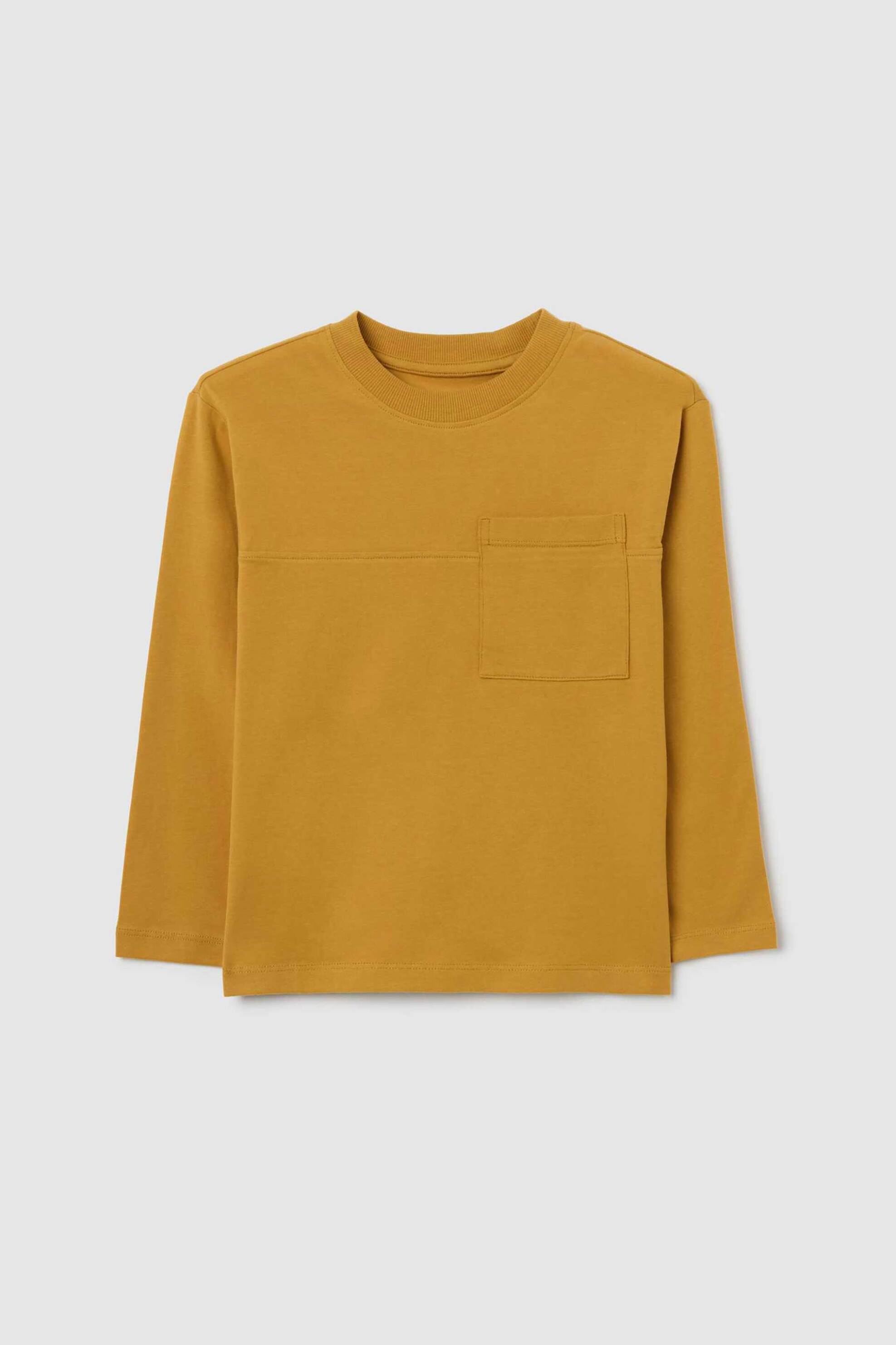 OVS παιδική μπλούζα μονόχρωμη Regular Fit - 002481519 Μουσταρδί