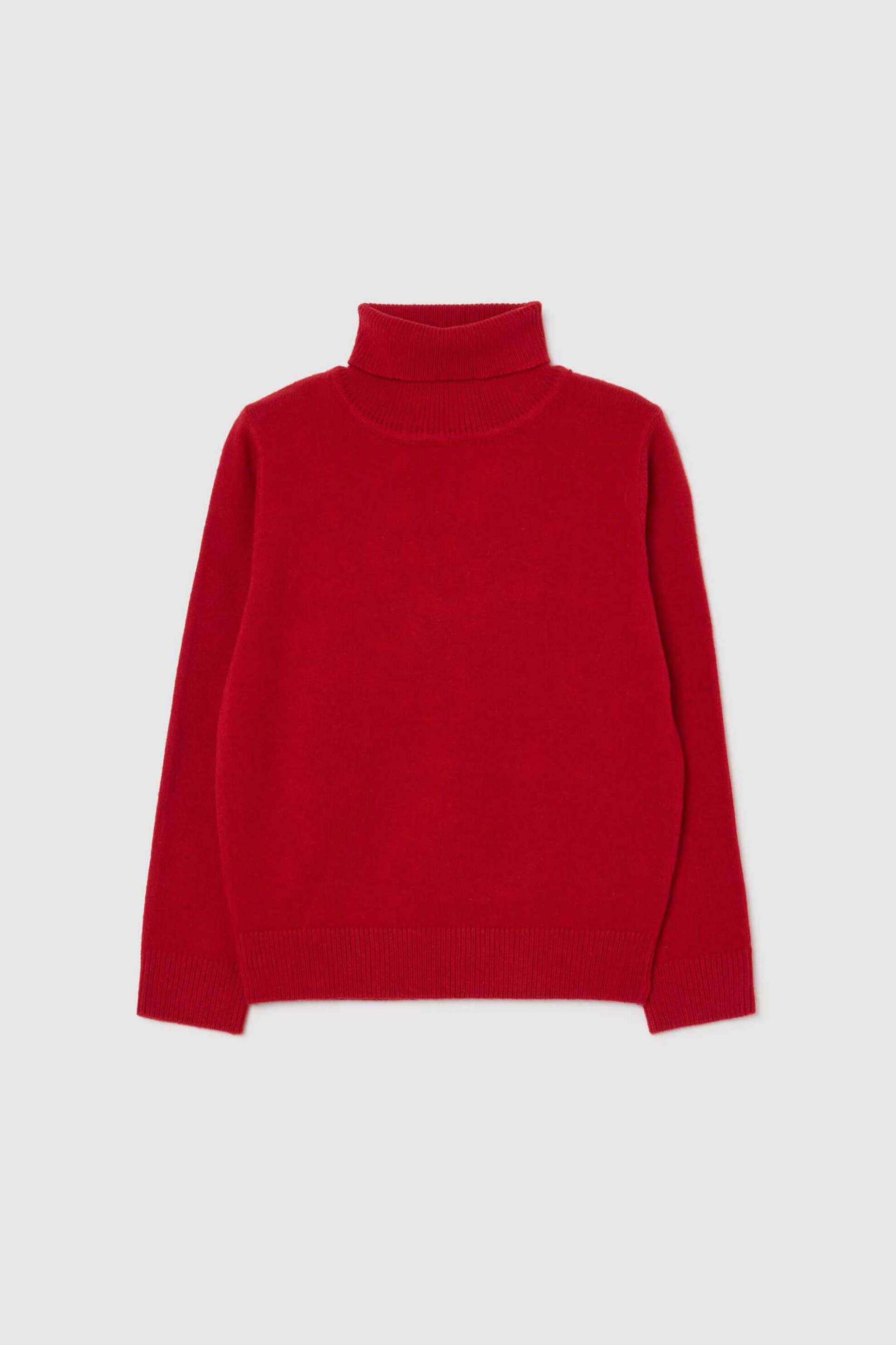 OVS παιδική μπλούζα ζιβάγκο μονόχρωμη Regular Fit - 002479982 Κόκκινο