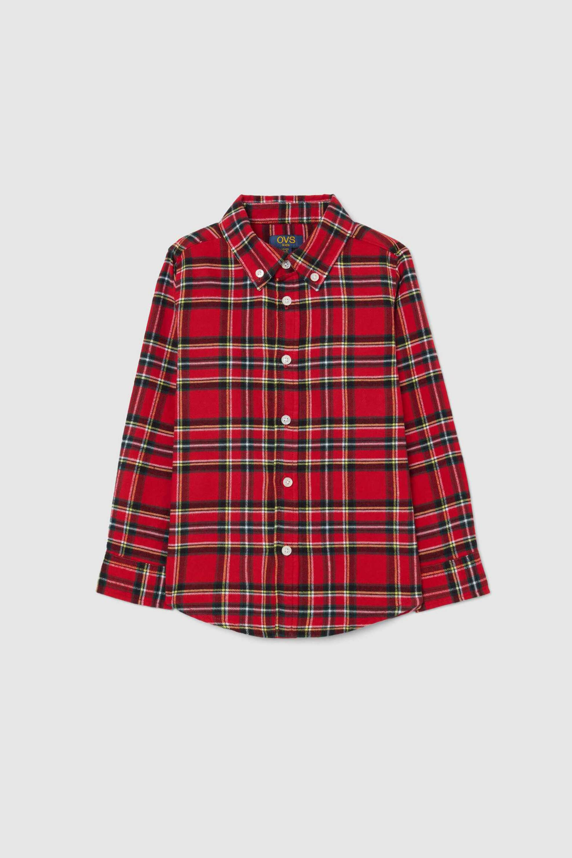 OVS παιδικό πουκάμισο καρό σχέδιο Regular Fit - 002484363 Κόκκινο