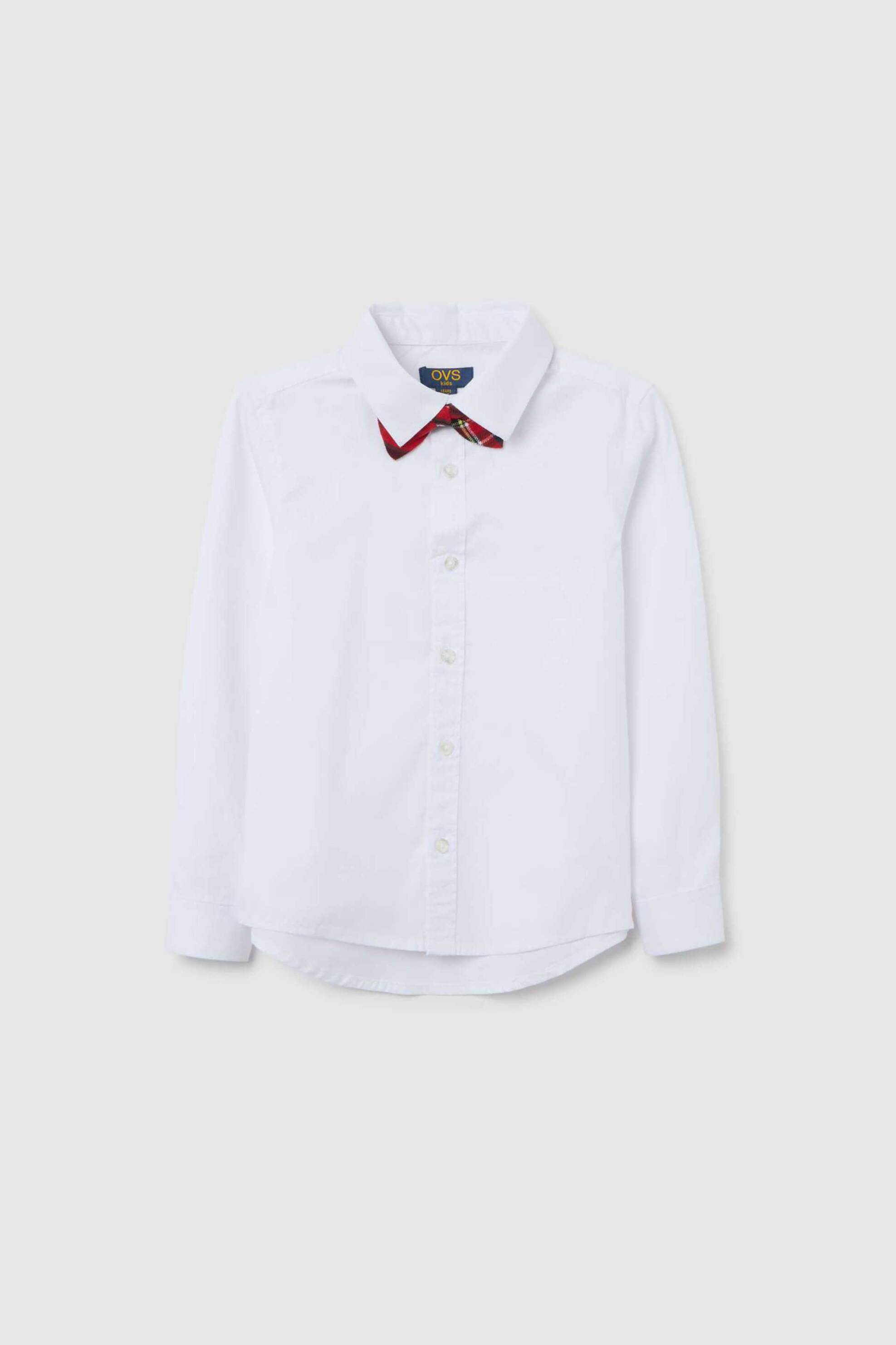 OVS παιδικό πουκάμισο μονόχρωμο Regular Fit - 002484370 Λευκό