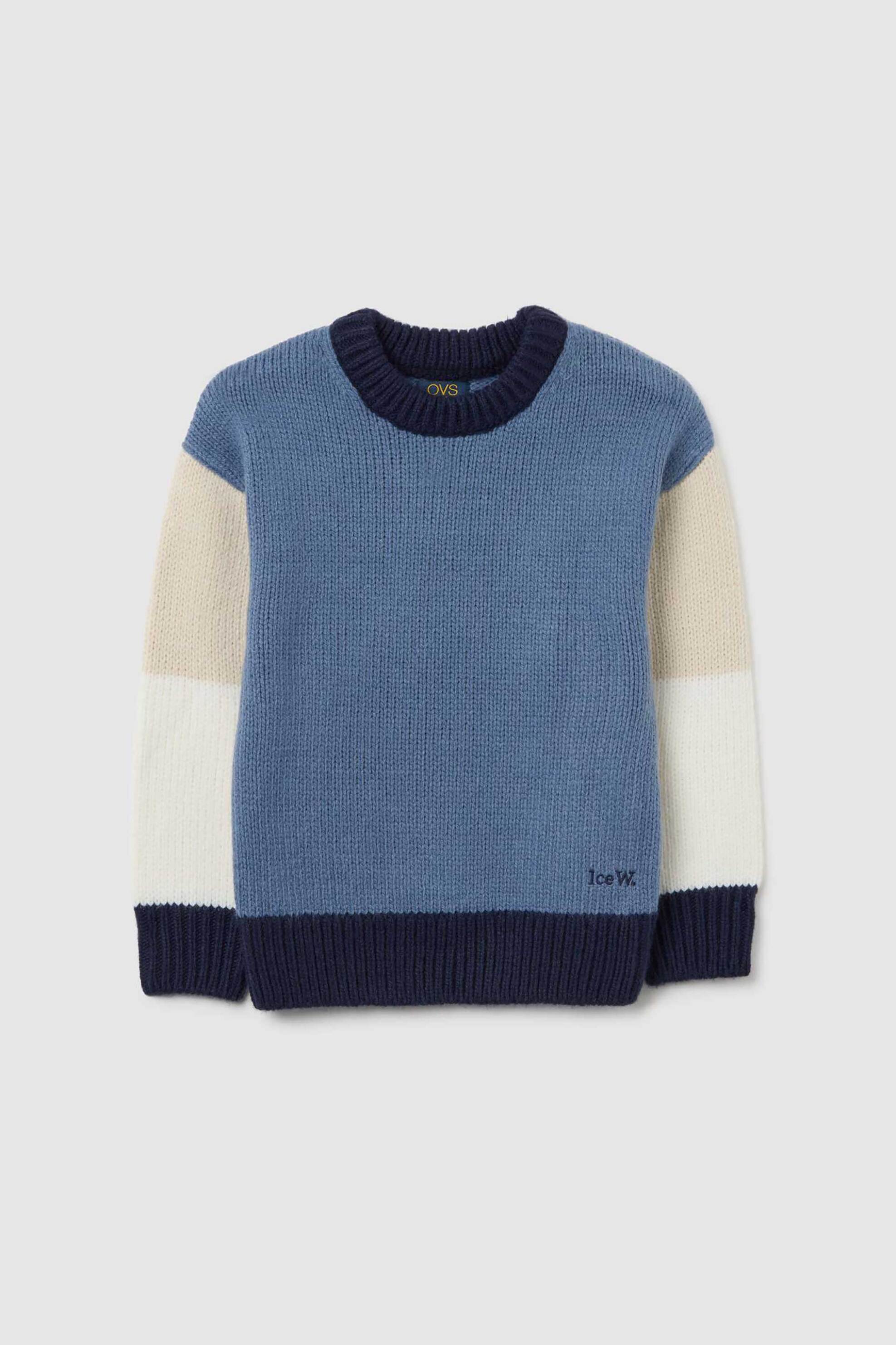 OVS παιδικό πουλόβερ με ρίγες - 002490901 Μπλε