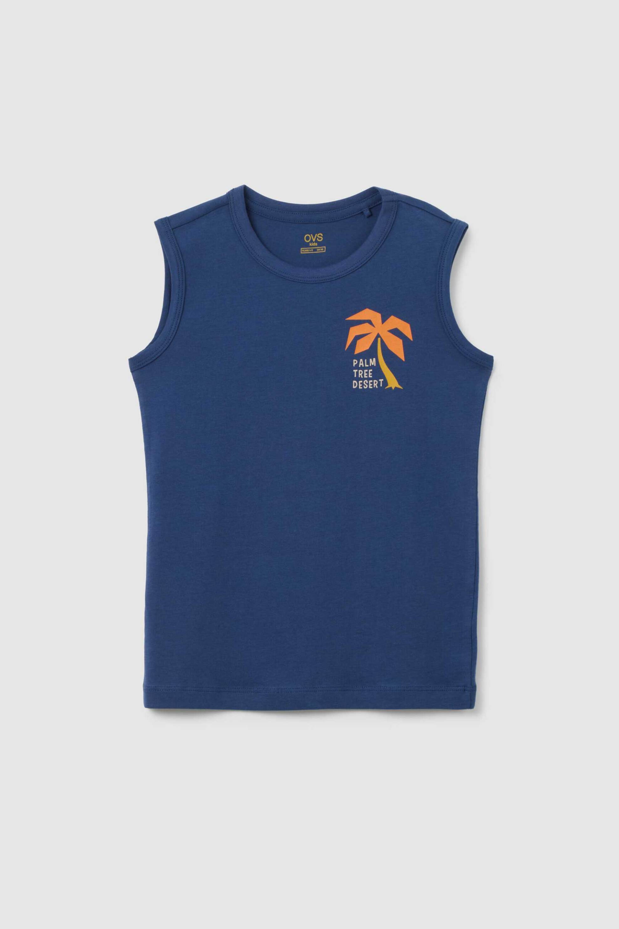 OVS παιδική αμάνικη μπλούζα με print - 002366843 Μπλε Σκούρο
