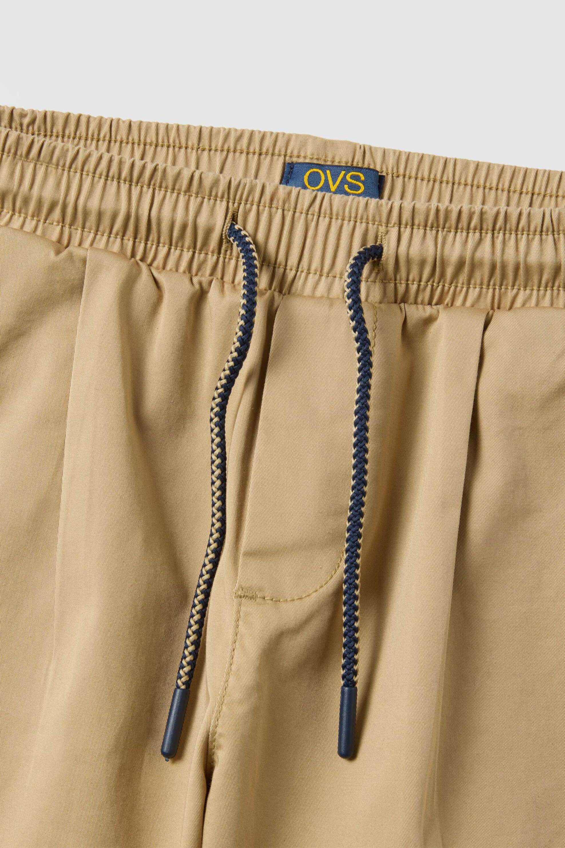 OVS παιδικό παντελόνι μονόχρωμο Relaxed Fit - 002514521 Καφέ Ανοιχτό φωτογραφία