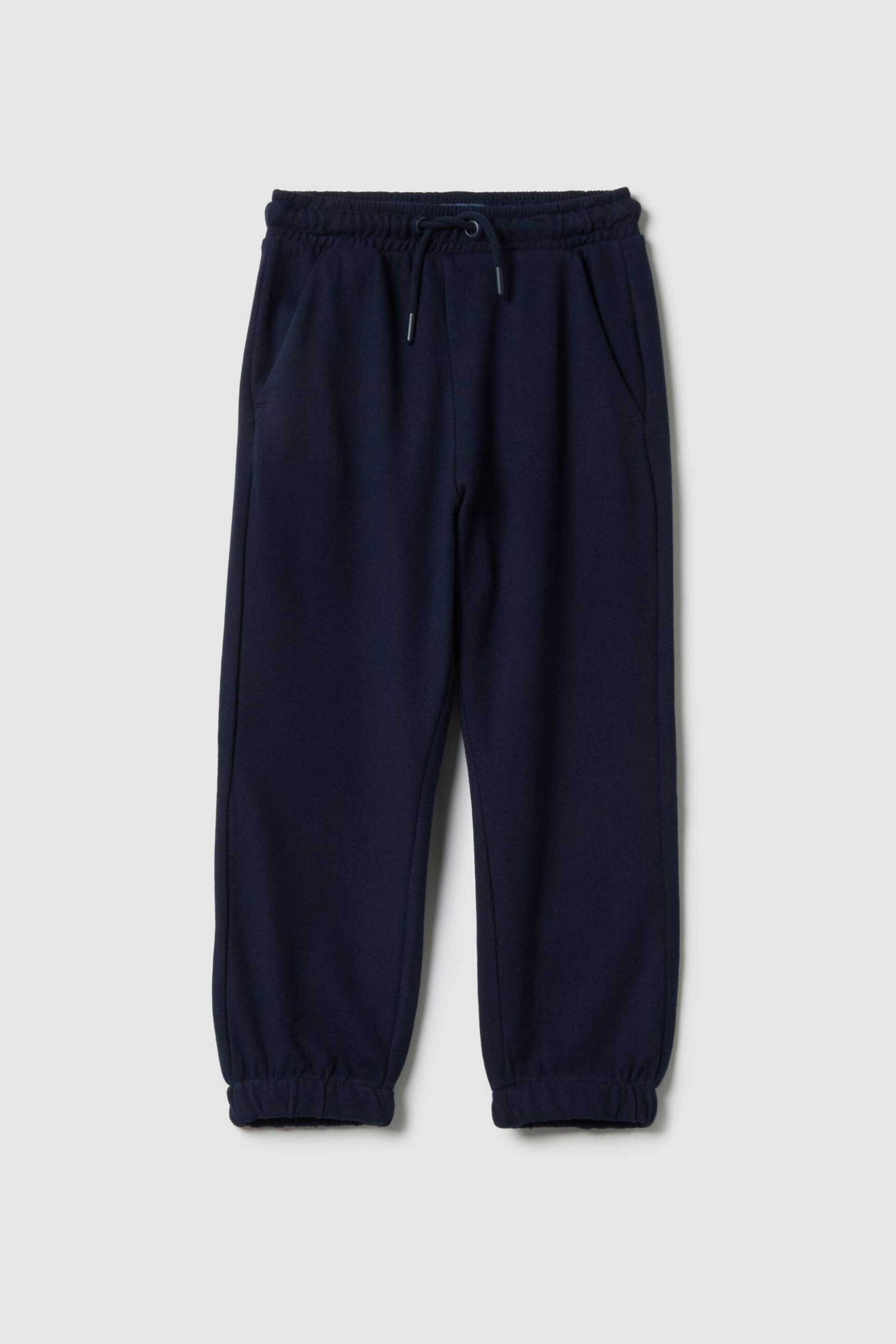 OVS παιδικό παντελόνι φόρμας με ελαστική μέση μονόχρωμο Regular Fit - 002518701 Μπλε Σκούρο