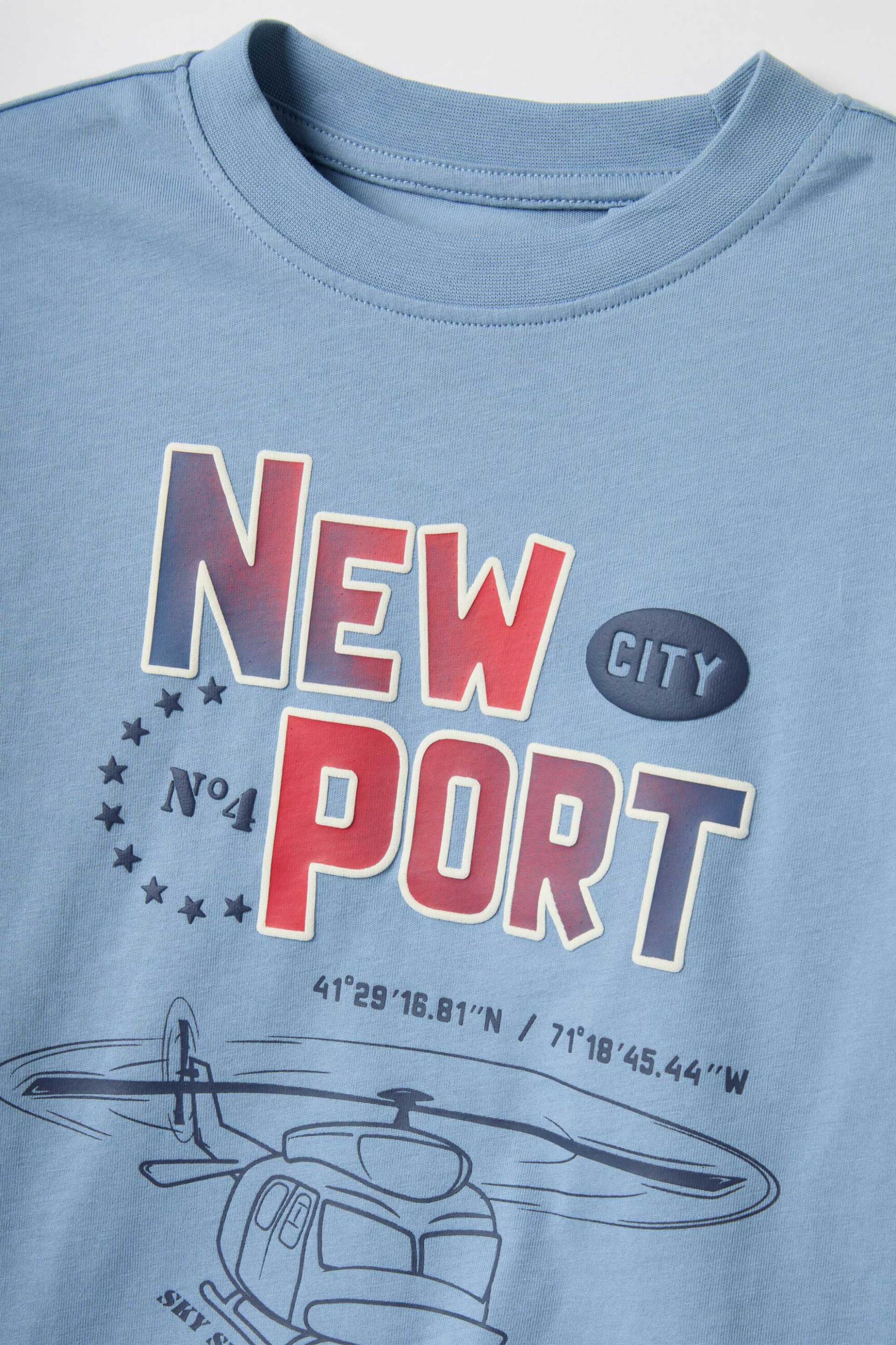 OVS παιδική μπλούζα με print Regular Fit - 002518777 Μπλε φωτογραφία