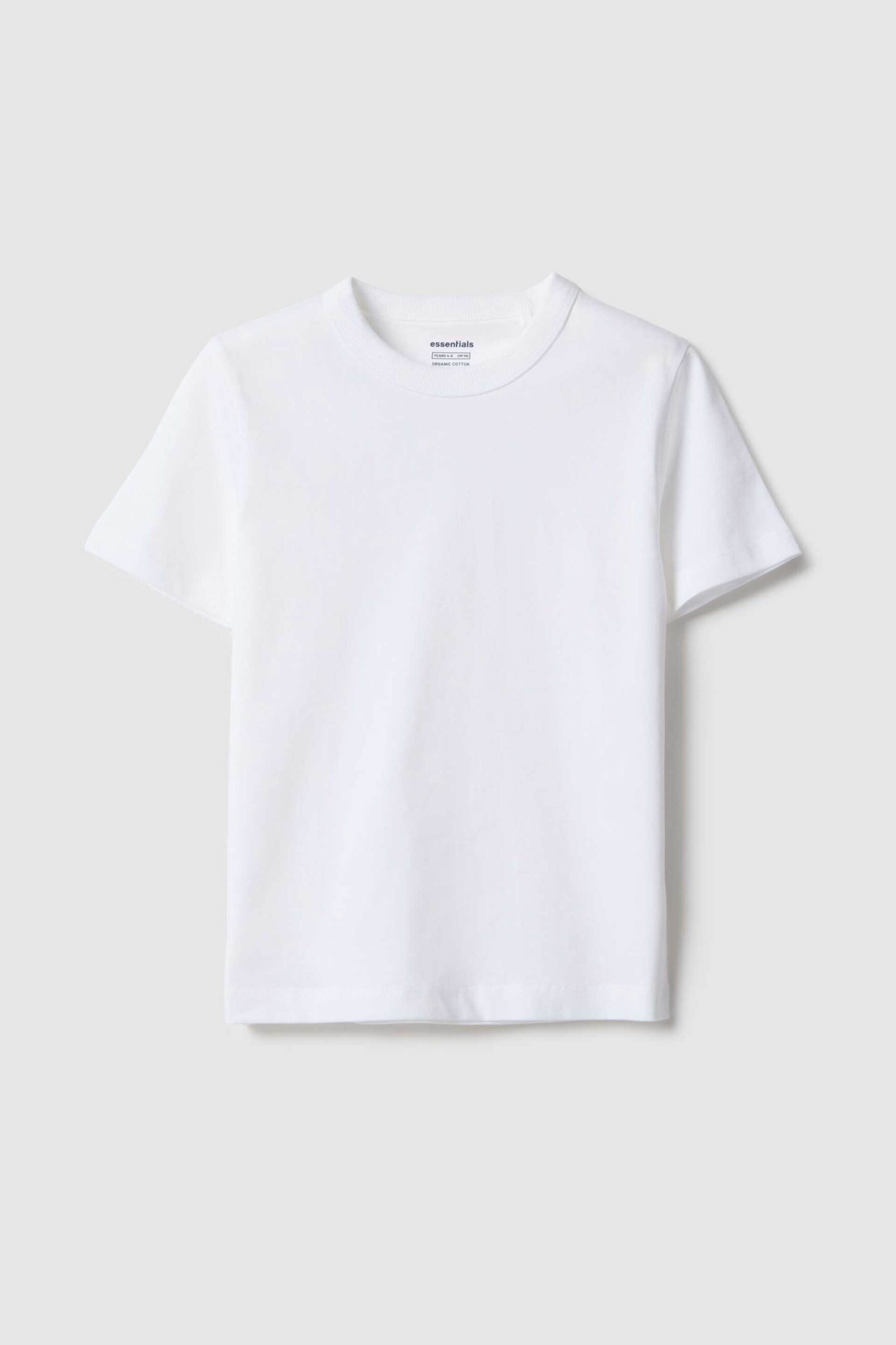 OVS παιδικό T-shirt μονόχρωμο Regular Fit - 002519010 Λευκό