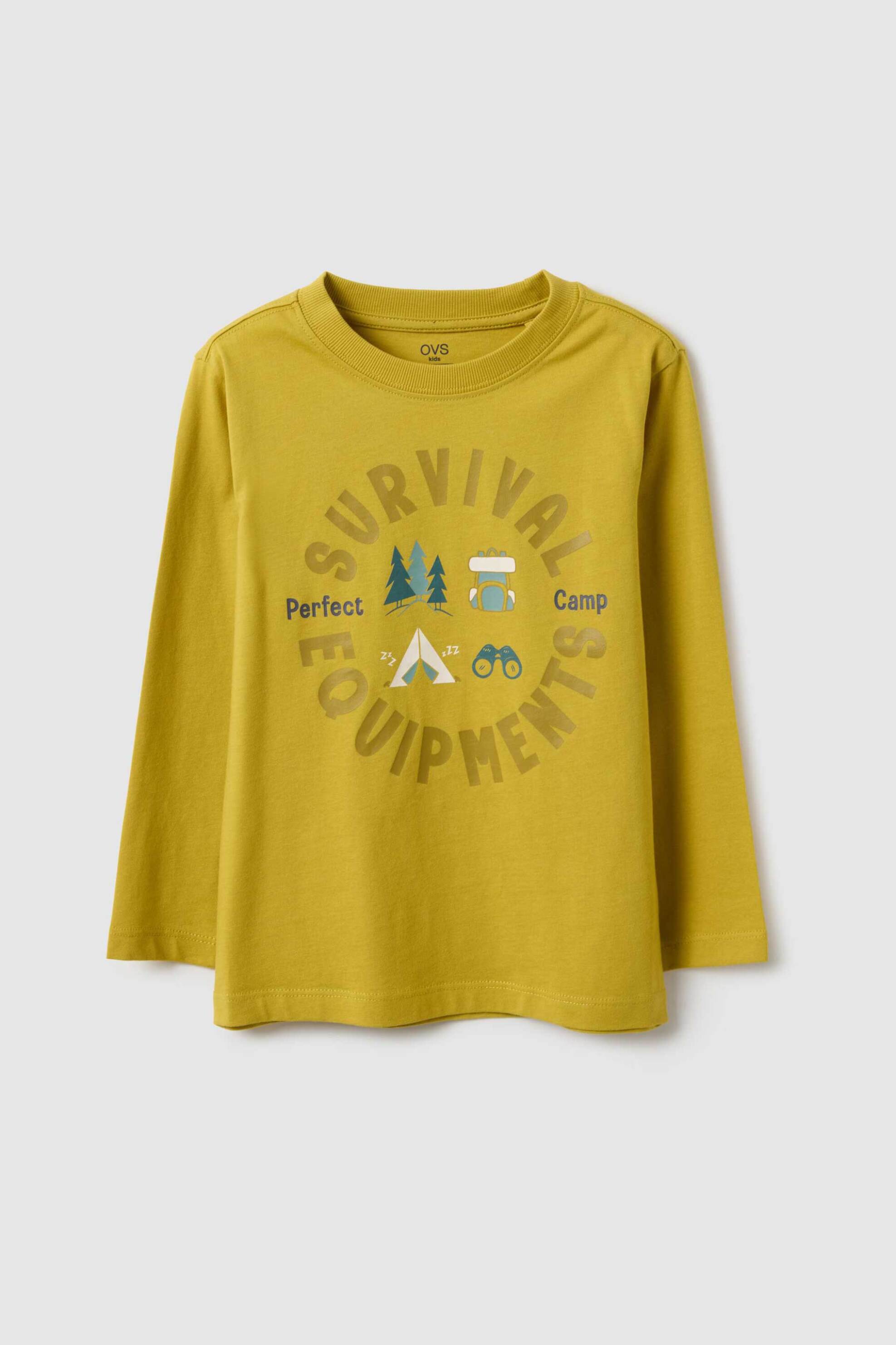 OVS παιδική μπλούζα με print Regular Fit - 002554750 Μουσταρδί