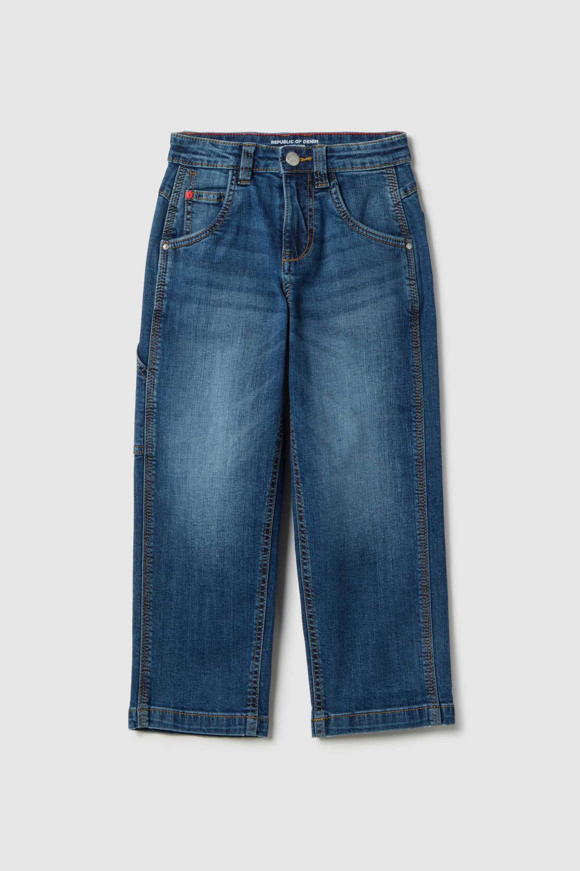 OVS παιδικό τζιν παντελόνι πεντάτσεπο Loose Fit - 002519586 Denim Blue Σκούρο