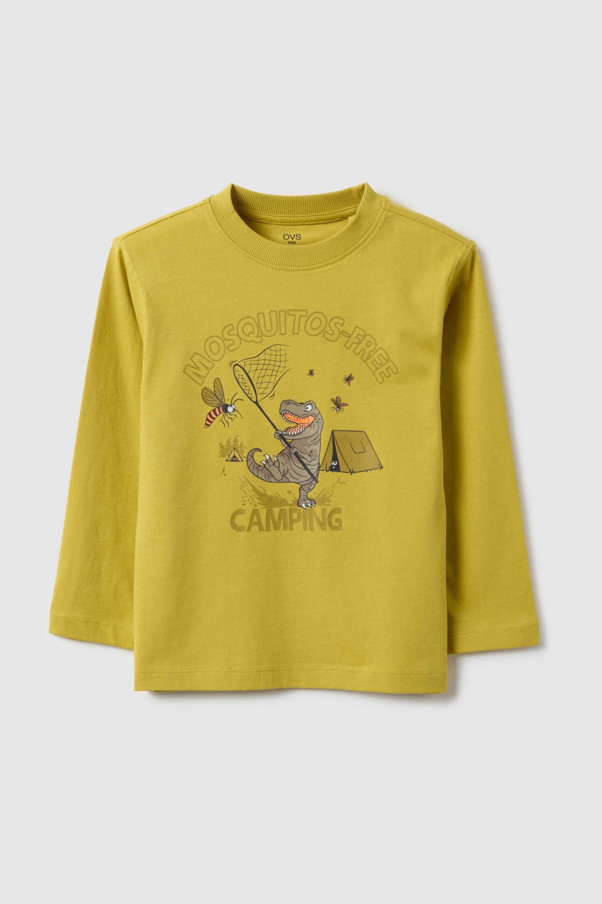 OVS παιδική μπλούζα με print Regular Fit - 002554726 Μουσταρδί
