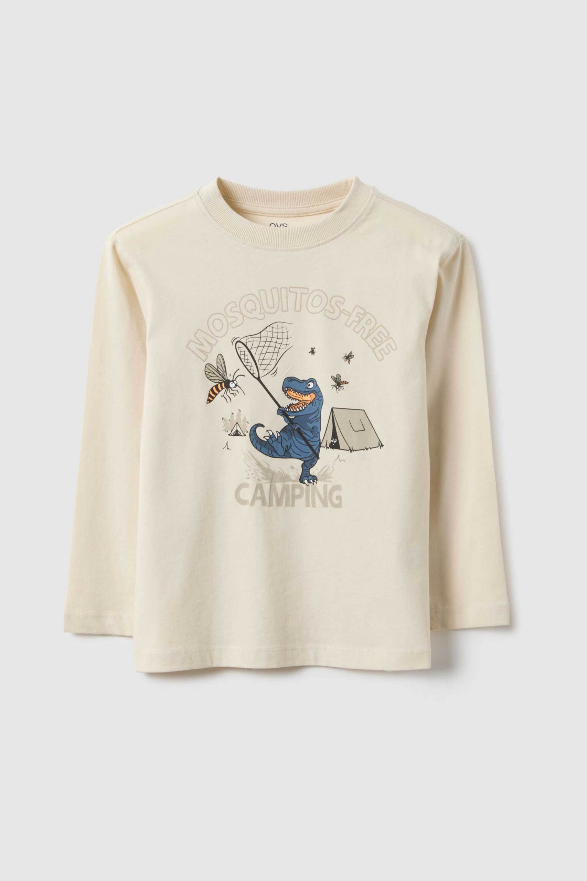 OVS παιδική μπλούζα με print Regular Fit - 002554732 Μπεζ