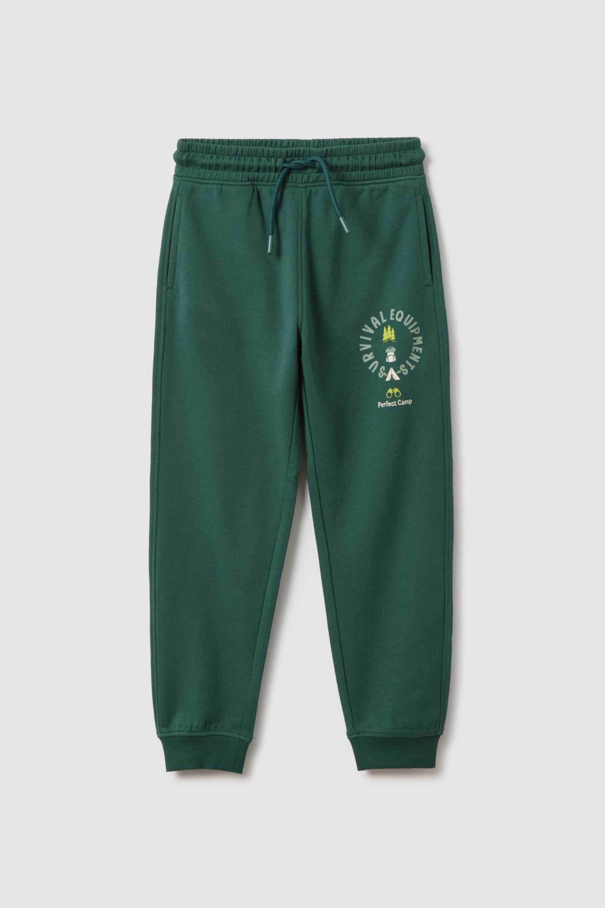 OVS παιδικό παντελόνι φόρμας με ελαστική μέση μονόχρωμο Regular Fit - 002554896 Πράσινο