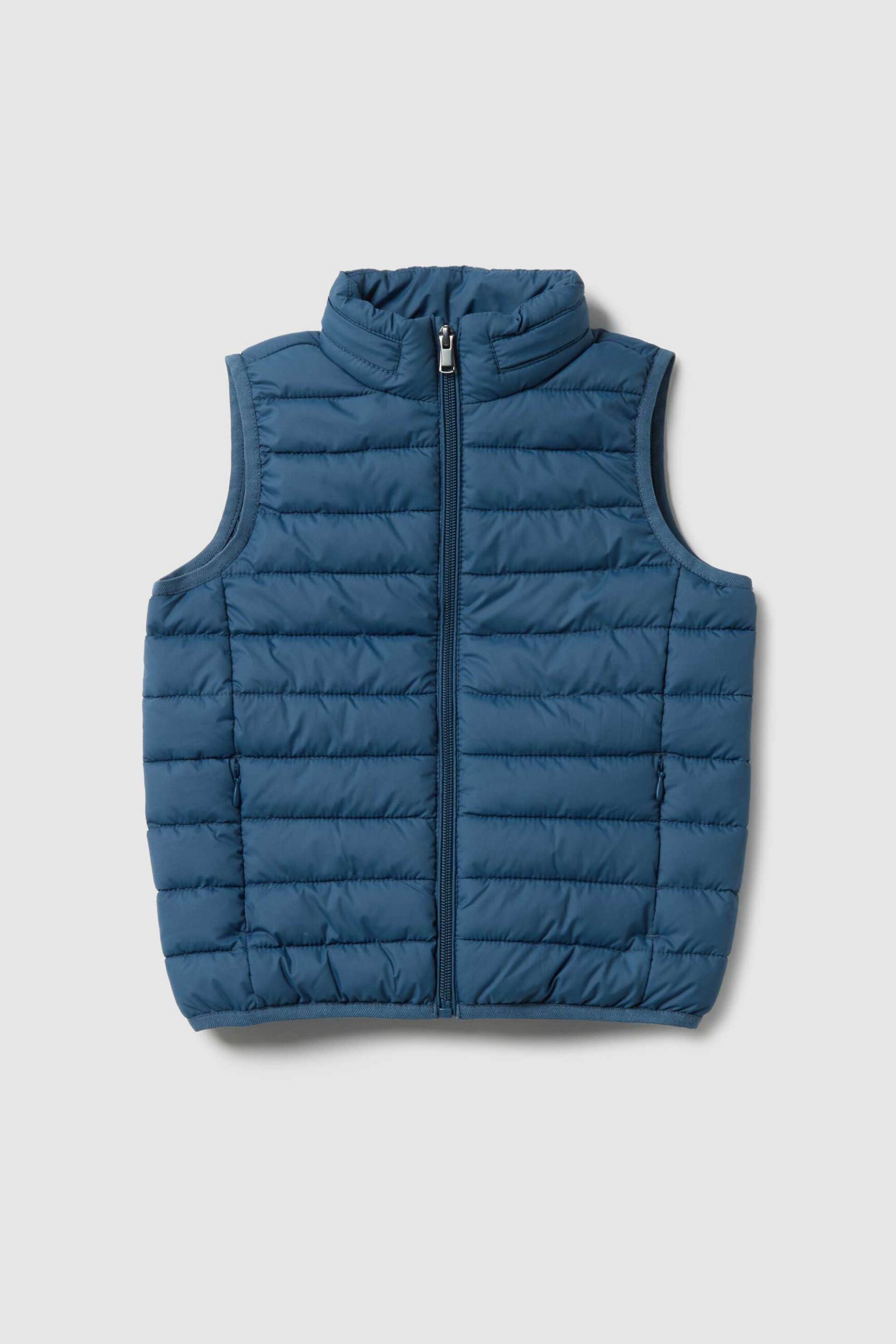 OVS παιδικό γιλέκο μπουφάν με καπιτονέ σχέδιο Regular Fit - 002513459 Μπλε