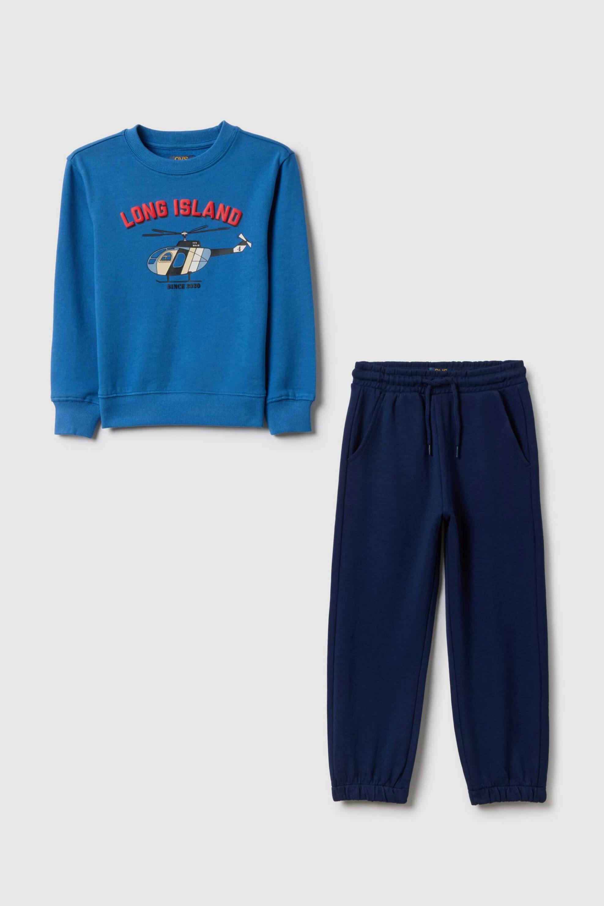 OVS παιδικό σετ μπλούζα φούτερ με παντελόνι φόρμας (2 τεμάχια) - 002518890 Μπλε Σκούρο