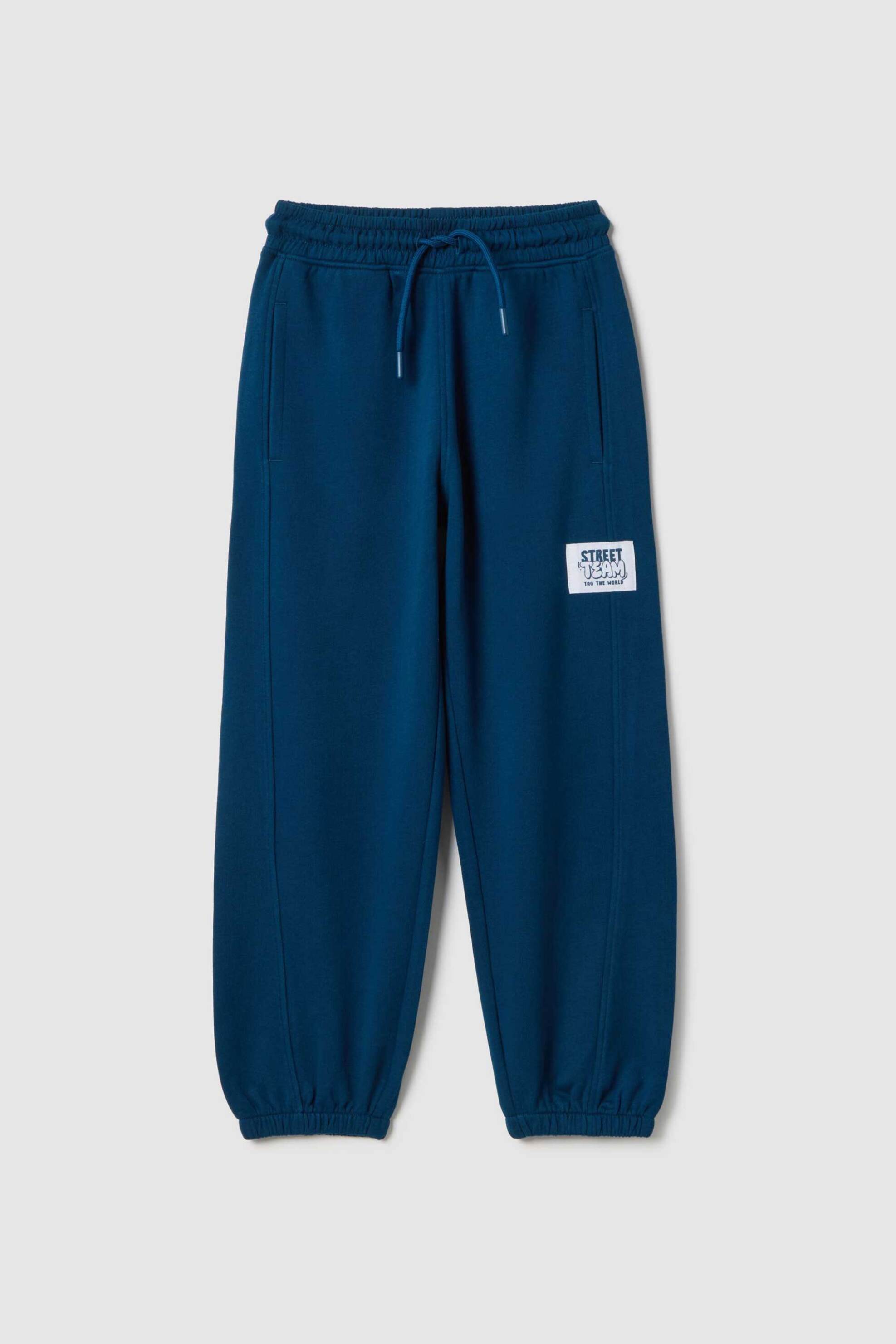 OVS παιδικό παντελόνι φόρμας με ελαστική μέση μονόχρωμο Regular Fit - 002573778 Μπλε Σκούρο