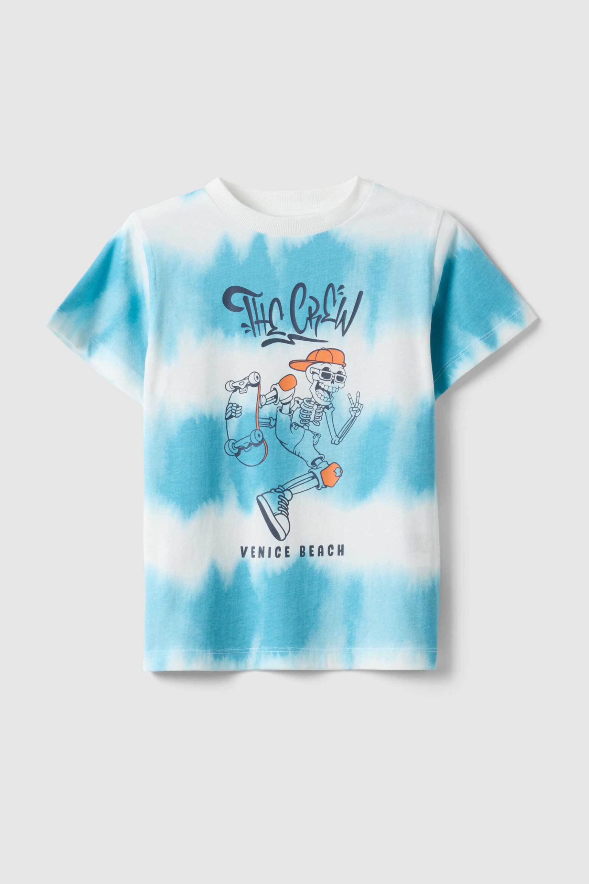 OVS παιδικό T-shirt με σχέδιο και tie-dye print Regular Fit - 002577230 Μπλε