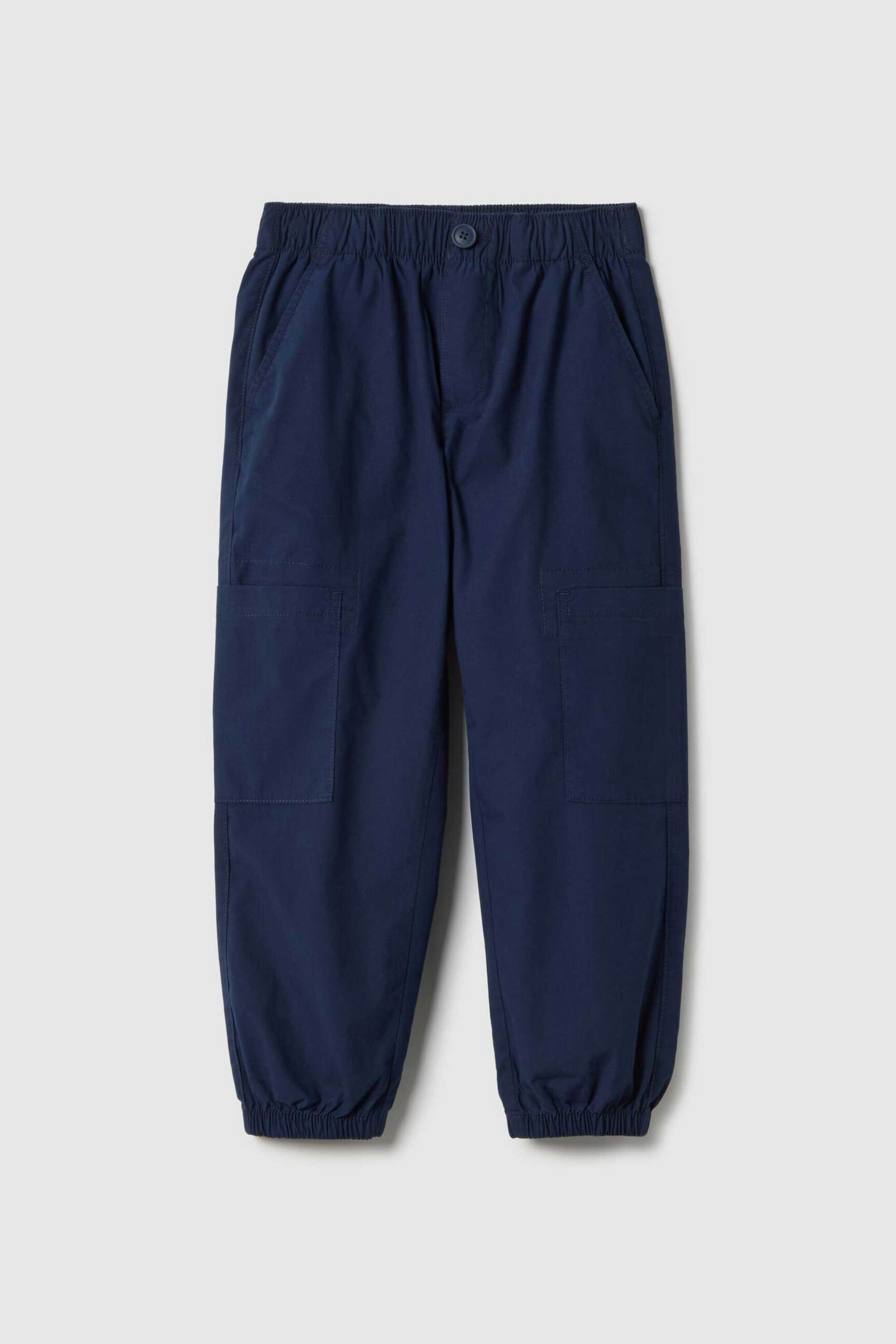 OVS παιδικό παντελόνι με ελαστική μέση Regular Fit - 002599989 Μπλε Σκούρο