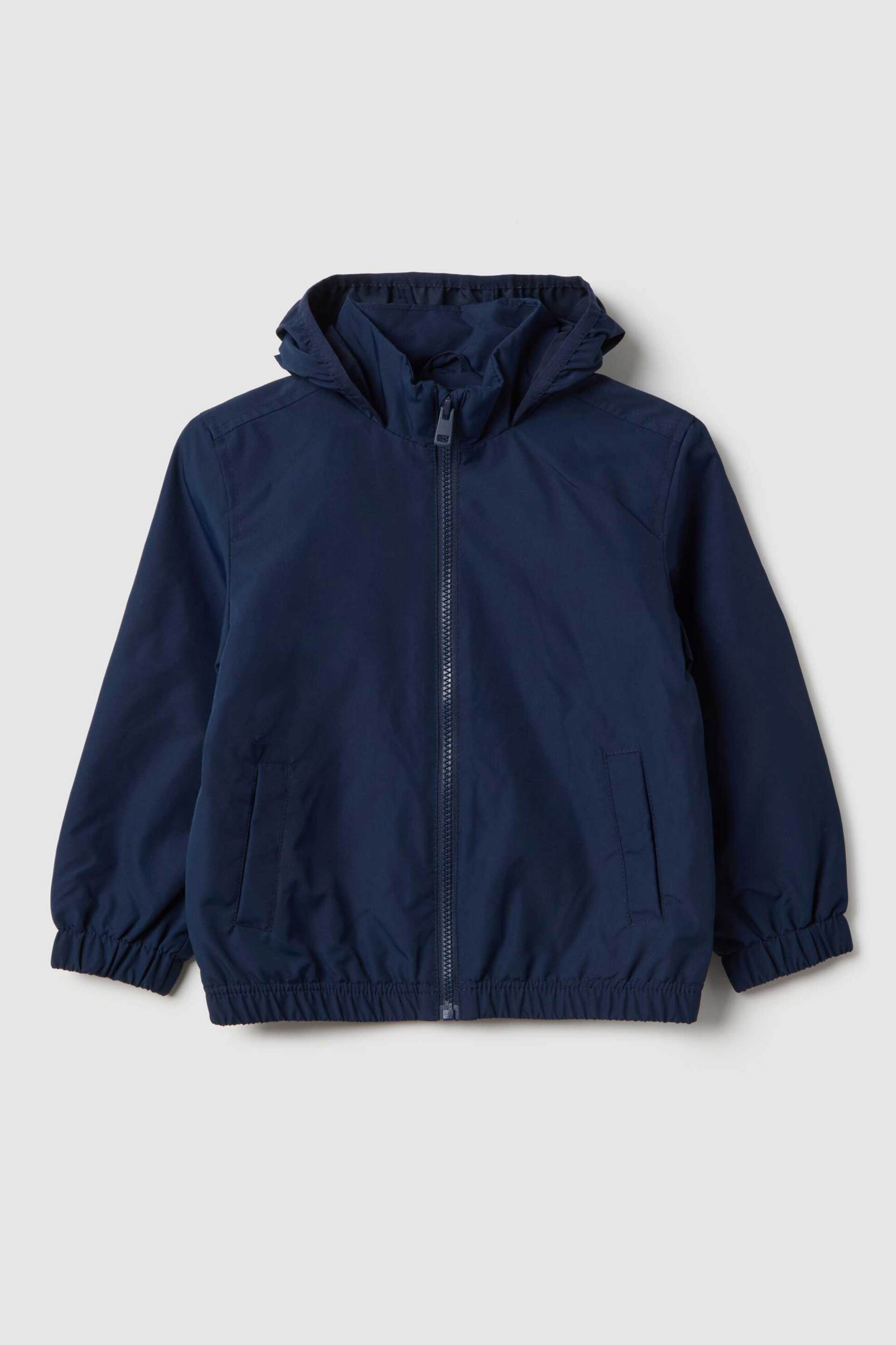 OVS παιδικό μπουφάν μονόχρωμο με κουκούλα Regular Fit - 002516801 Μπλε Σκούρο