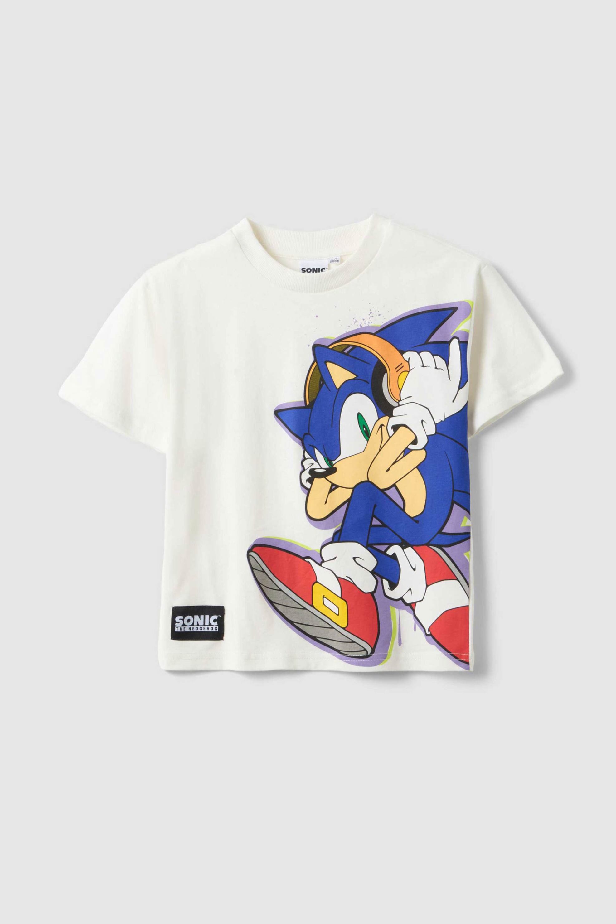 OVS παιδικό T-shirt με print "Sonic" Regular Fit - 002569500 Λευκό