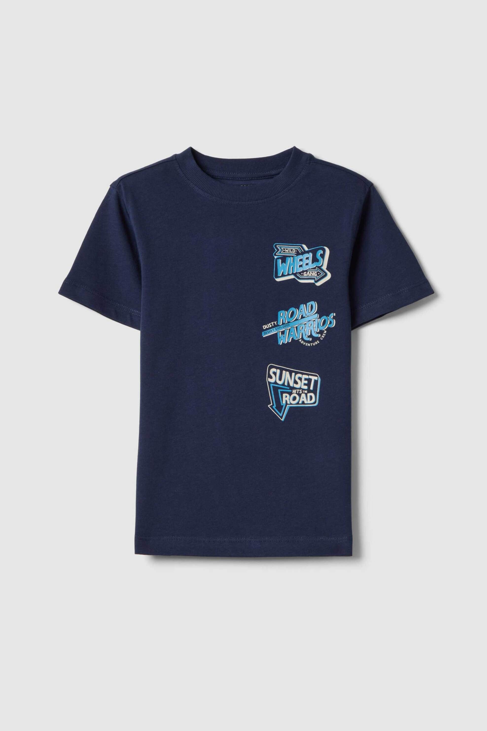 OVS παιδικό T-shirt με print Regular Fit - 002654309 Μπλε Σκούρο