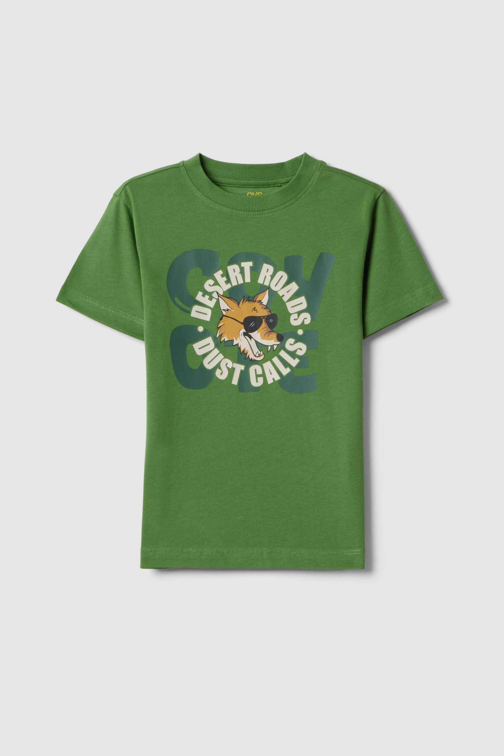 OVS παιδικό T-shirt με print Regular Fit - 002654321 Πράσινο