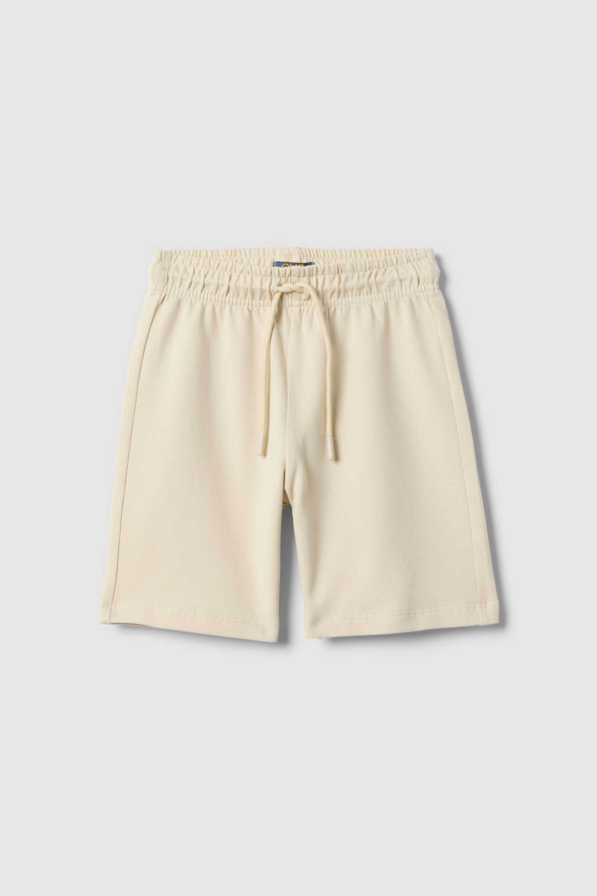 OVS παιδική βερμούδα μονόχρωμη Regular Fit - 002654389 Εκρού